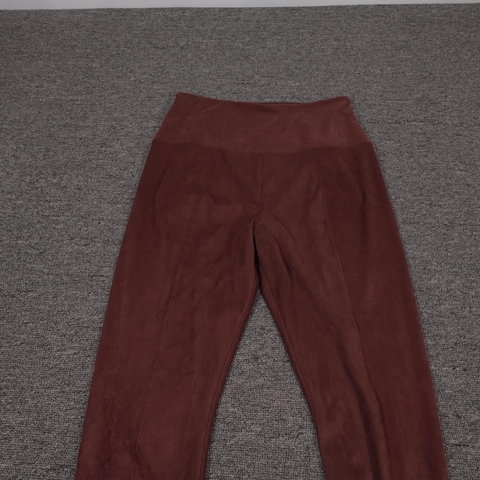 Simply Vera Vera Wang Leggings Womens Small Brown Faux Suede High Rise Stretch - Thumbnail 2