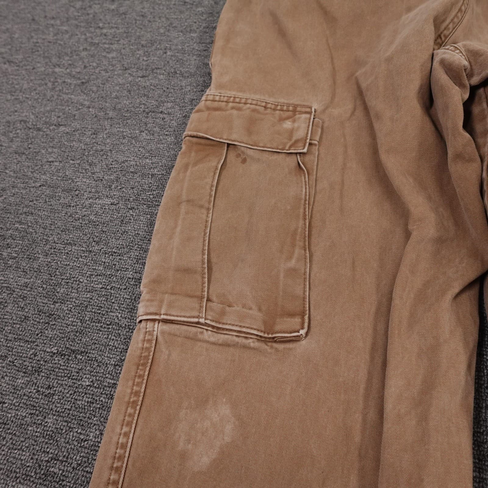 Banana Republic Cargo Pants Mens 33x27 Brown Relaxed Fit Canvas Casual Workwear - Thumbnail 8