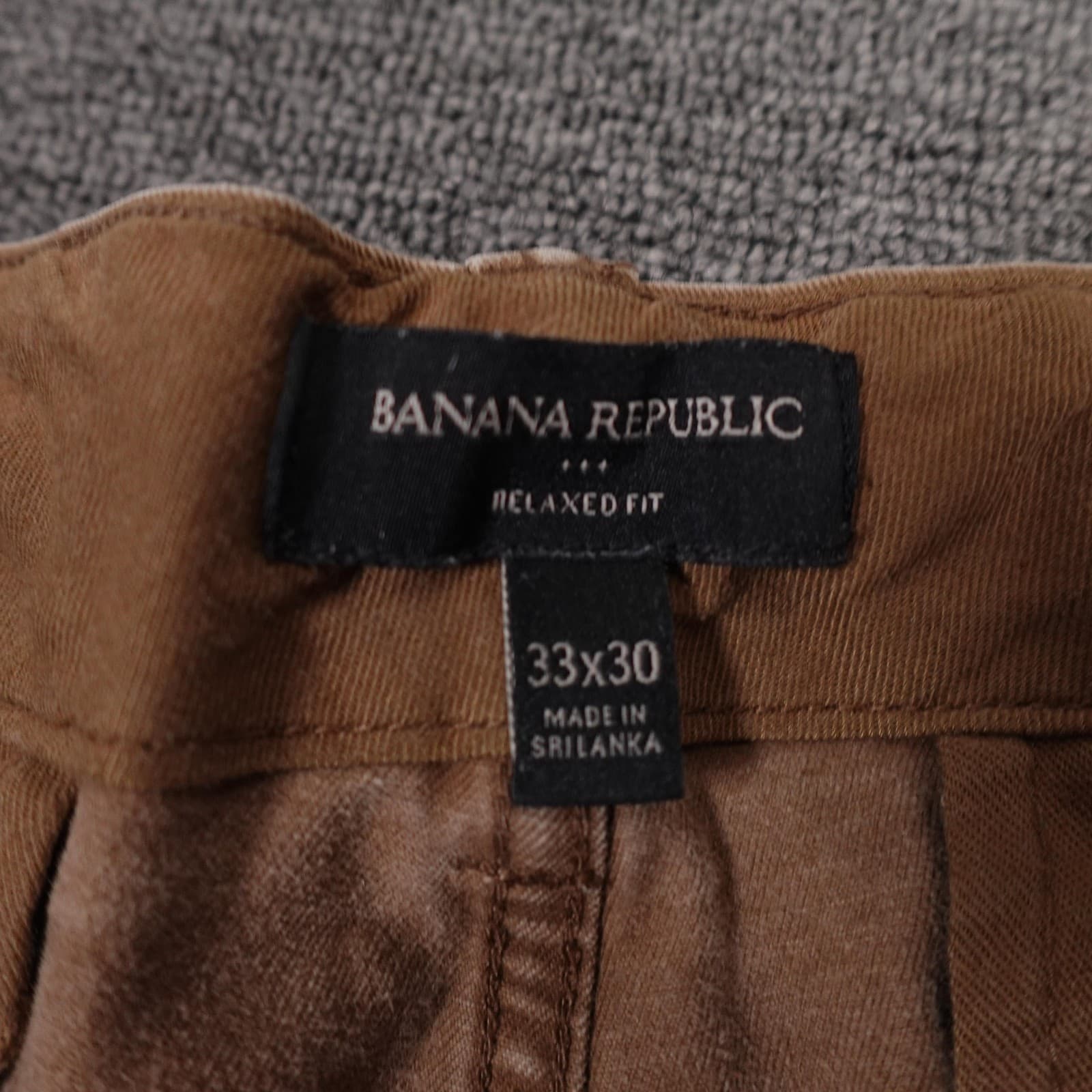 Banana Republic Cargo Pants Mens 33x27 Brown Relaxed Fit Canvas Casual Workwear - Thumbnail 6