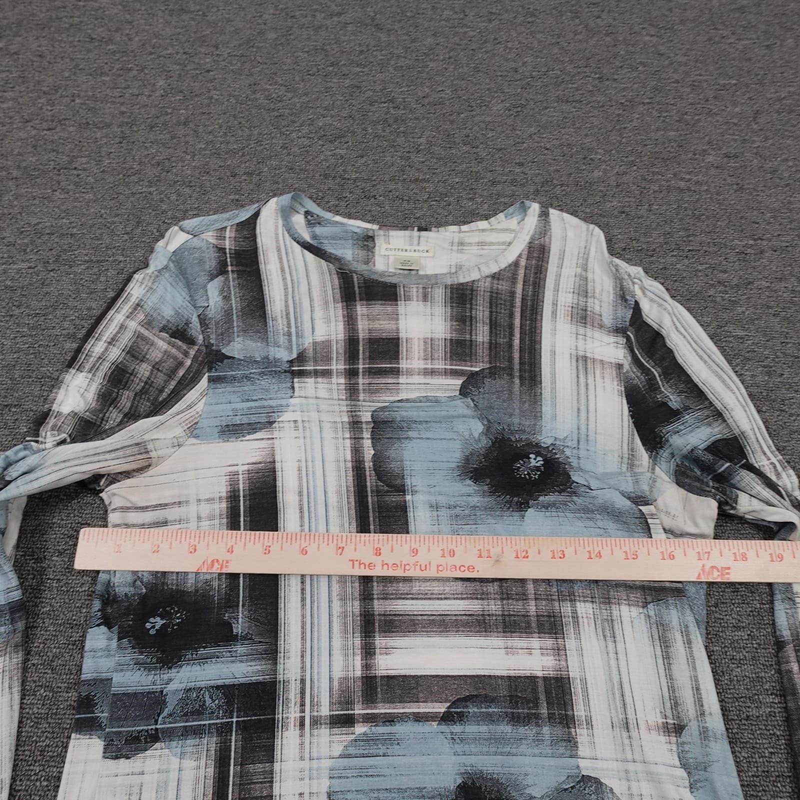 Cutter & Buck Floral Shirt Womens Small Multicolor Golf Preppy Stretch - Thumbnail 3