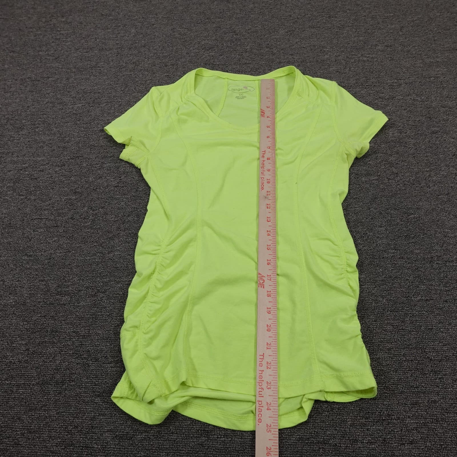 Tangerine Shirt Womens Small Green Short Sleeve Rave Athletic Top Running - Thumbnail 4
