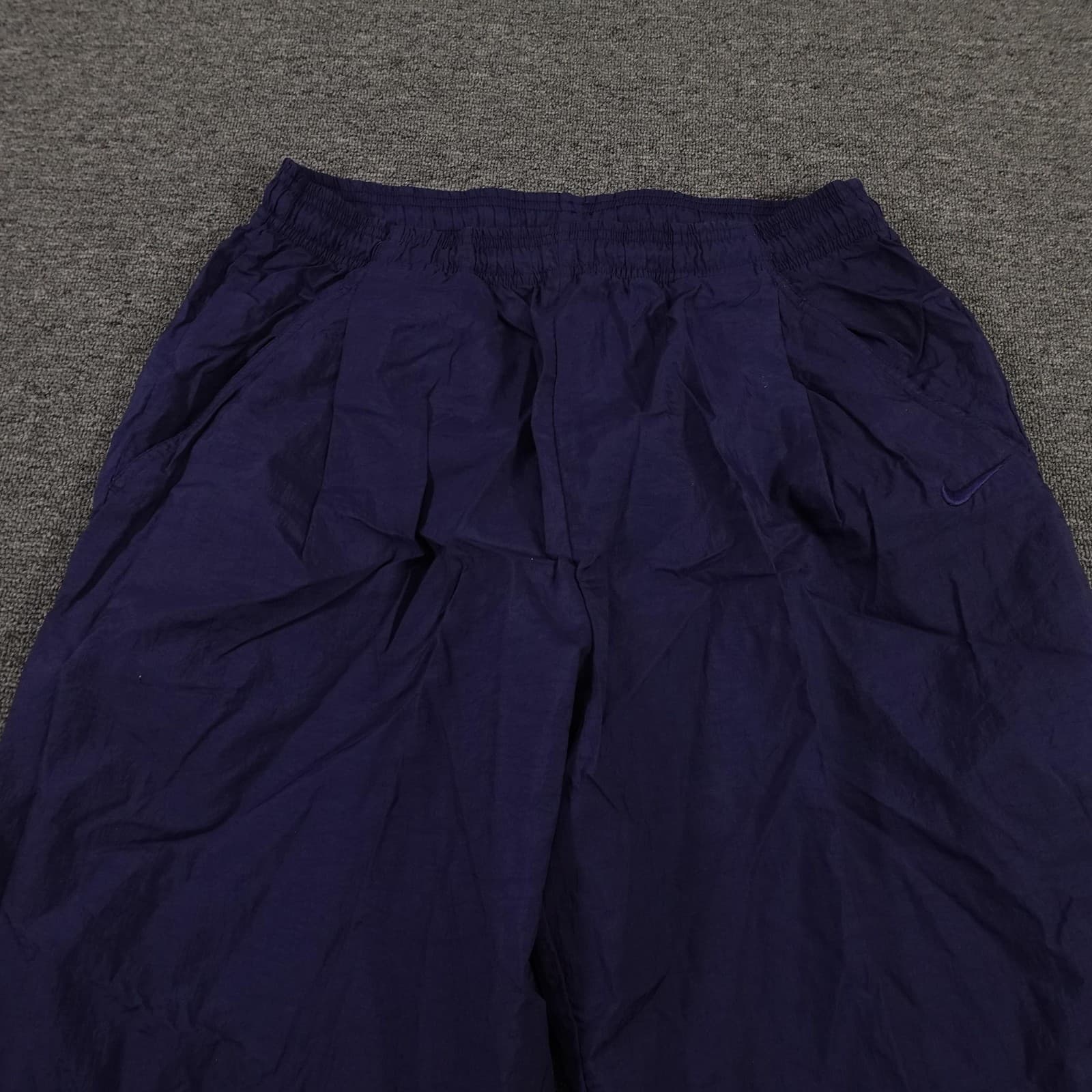 Vintage Nike Track Pants Mens Large Blue Nylon Jogger Elastic Waist 90s Y2K - Thumbnail 3
