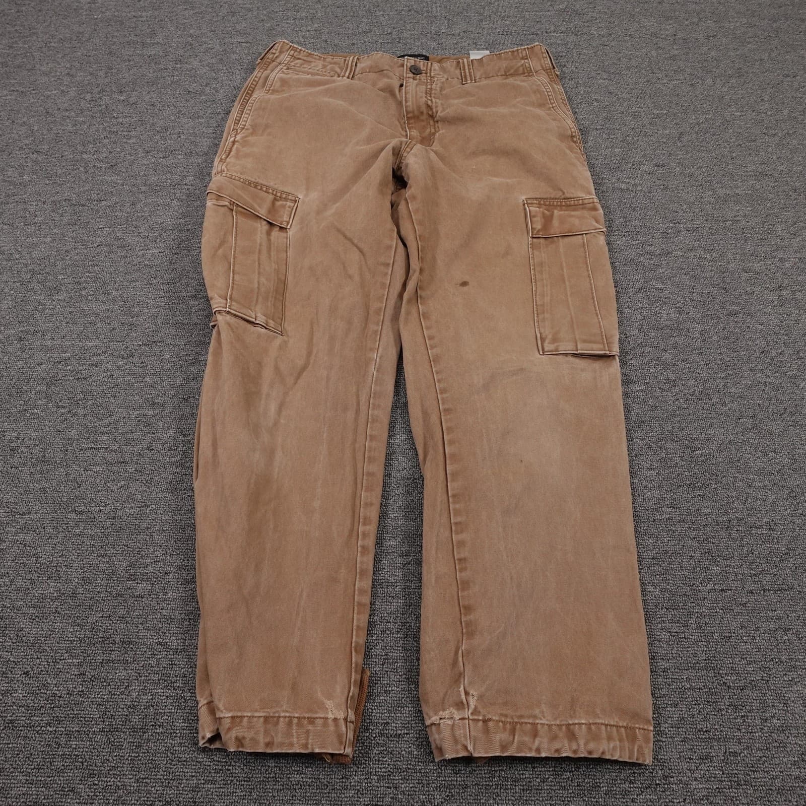 Banana Republic Cargo Pants Mens 33x27 Brown Relaxed Fit Canvas Casual Workwear