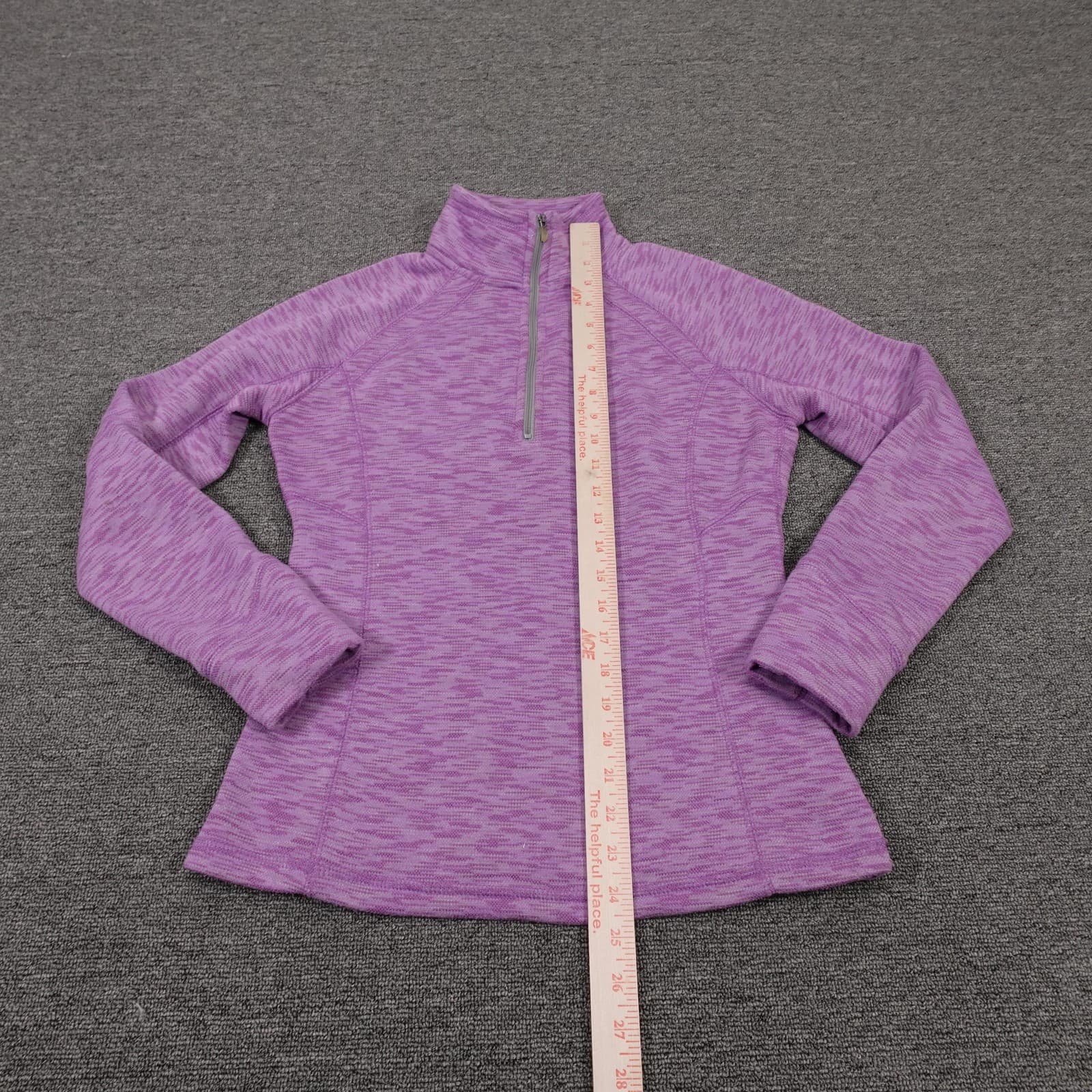 Tek Gear Pullover Shirt Womens XS Purple 1/4 Zip Long Sleeve Athletic Top - Thumbnail 5