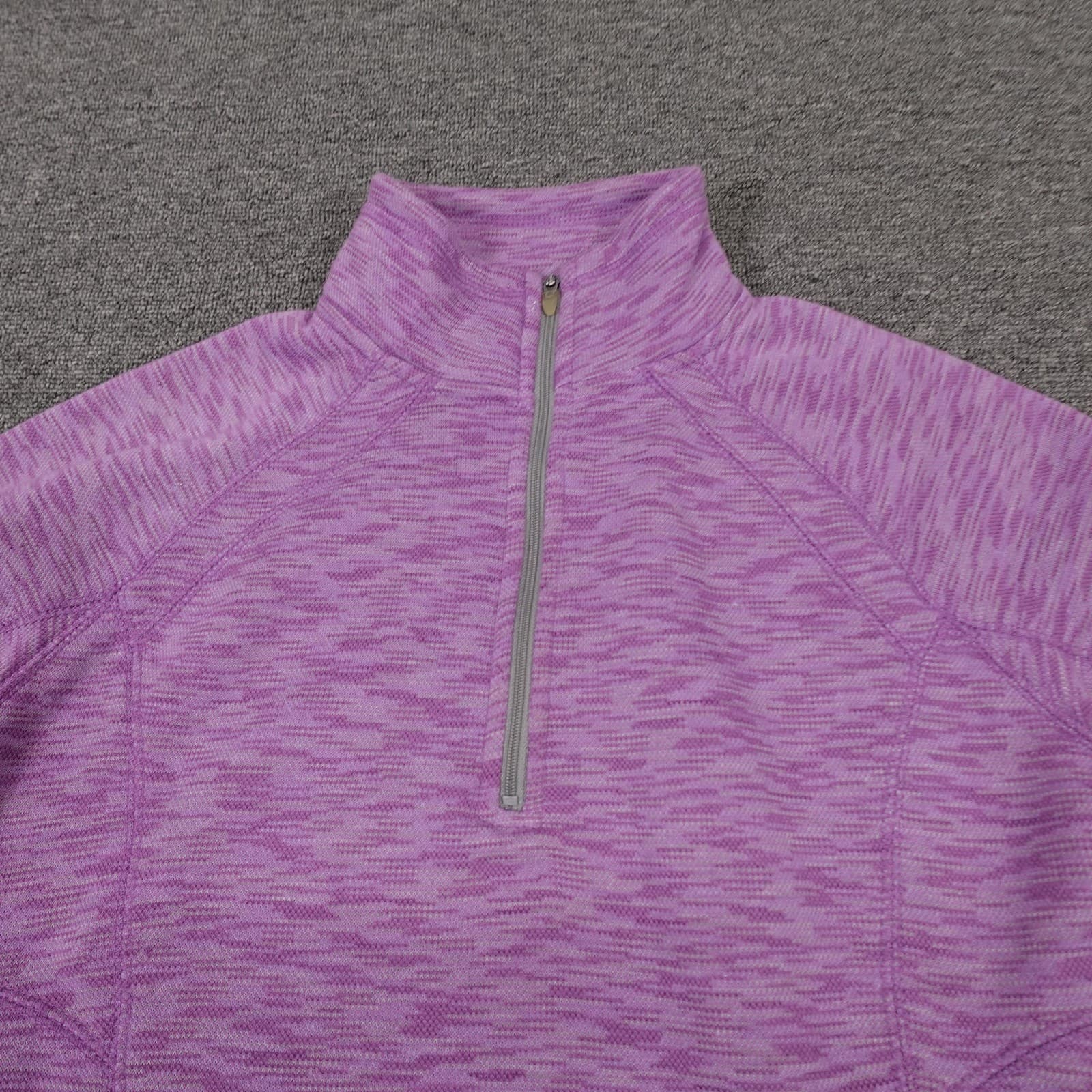 Tek Gear Pullover Shirt Womens XS Purple 1/4 Zip Long Sleeve Athletic Top - Thumbnail 2