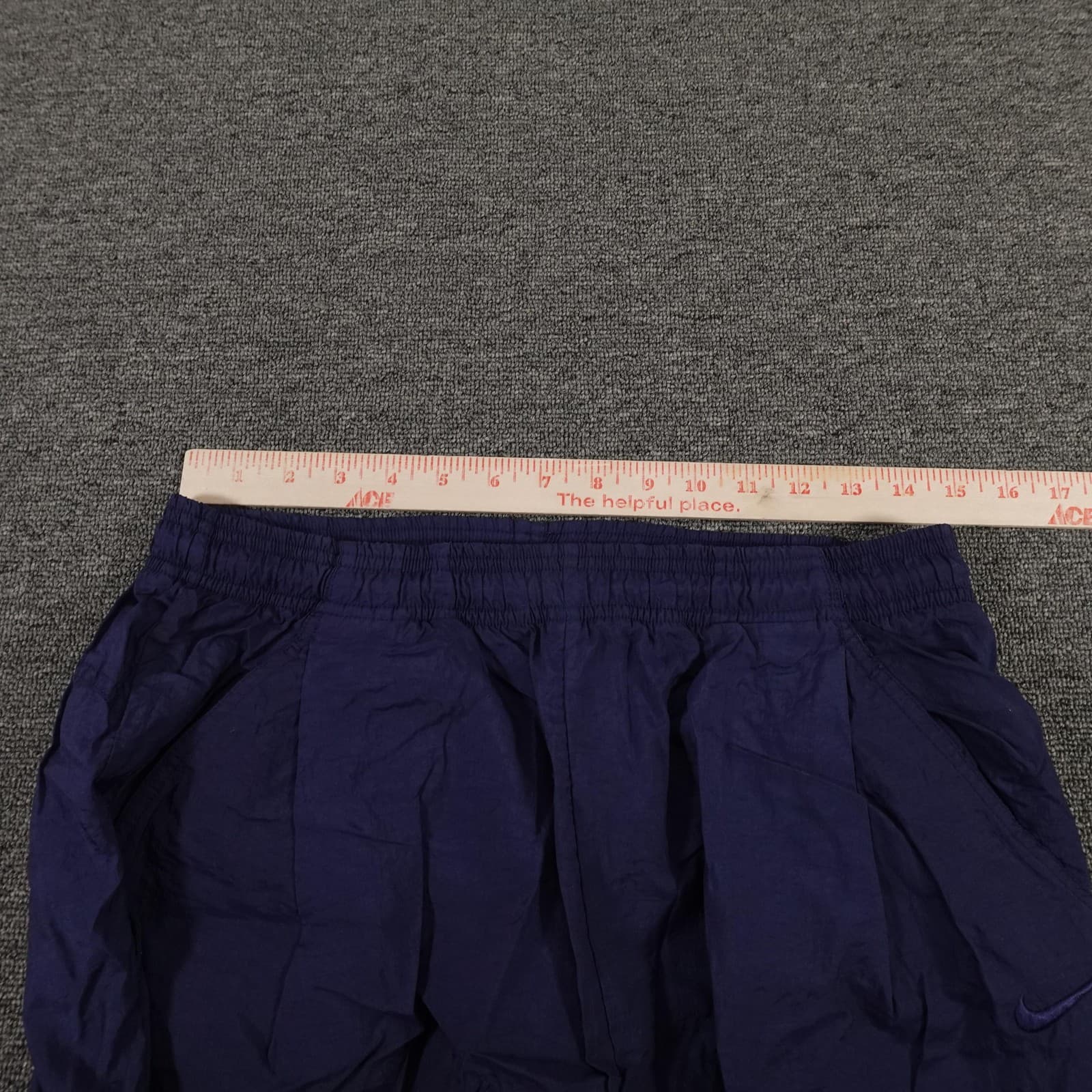 Vintage Nike Track Pants Mens Large Blue Nylon Jogger Elastic Waist 90s Y2K - Thumbnail 8