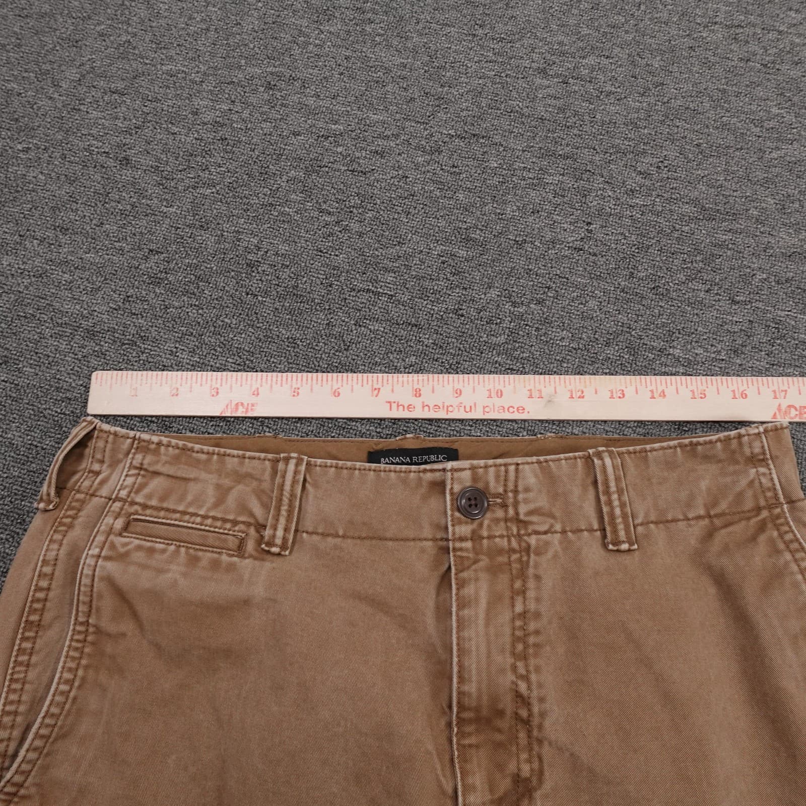 Banana Republic Cargo Pants Mens 33x27 Brown Relaxed Fit Canvas Casual Workwear - Thumbnail 9