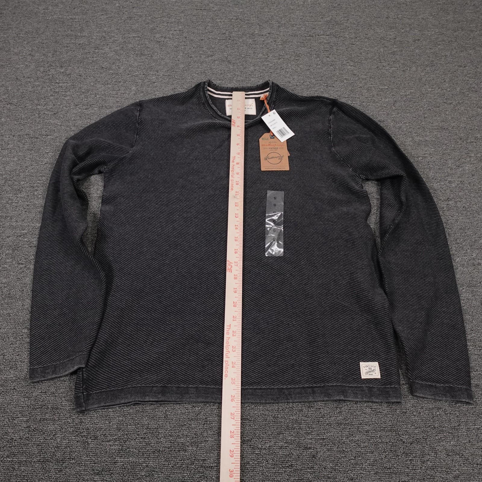 Weatherproof Vintage Shirt Mens Small Gray Long Sleeve Crewneck Tee All Cotton - Thumbnail 6