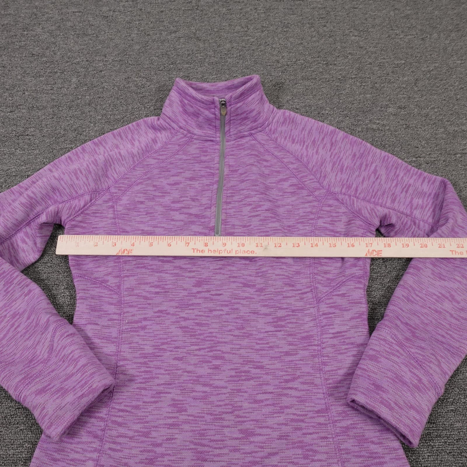 Tek Gear Pullover Shirt Womens XS Purple 1/4 Zip Long Sleeve Athletic Top - Thumbnail 4