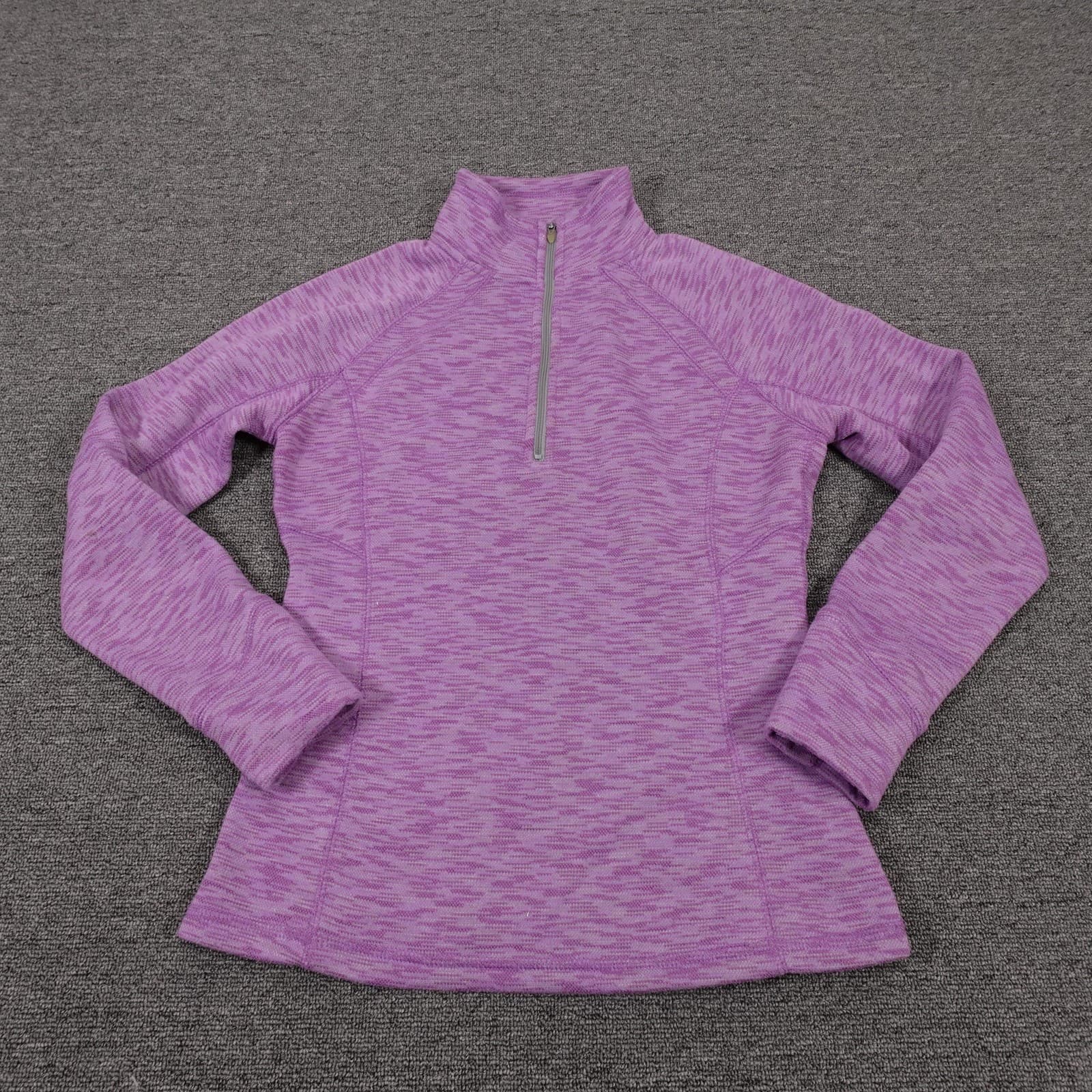 Tek Gear Pullover Shirt Womens XS Purple 1/4 Zip Long Sleeve Athletic Top