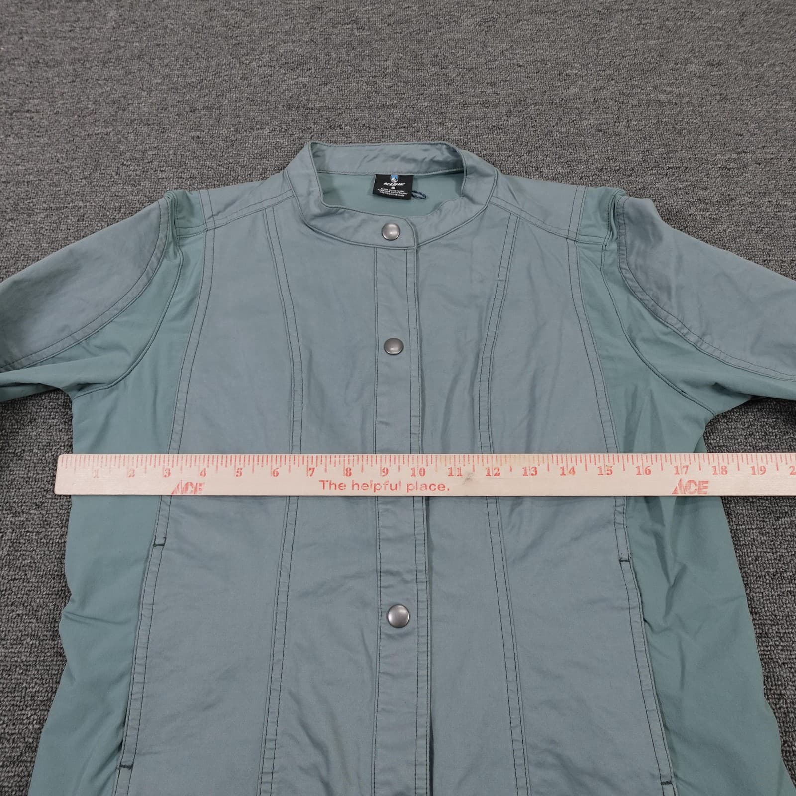 Kuhl Jacket Womens Small Green Snap Front Stretch Twill Lightweight Casual - Thumbnail 4