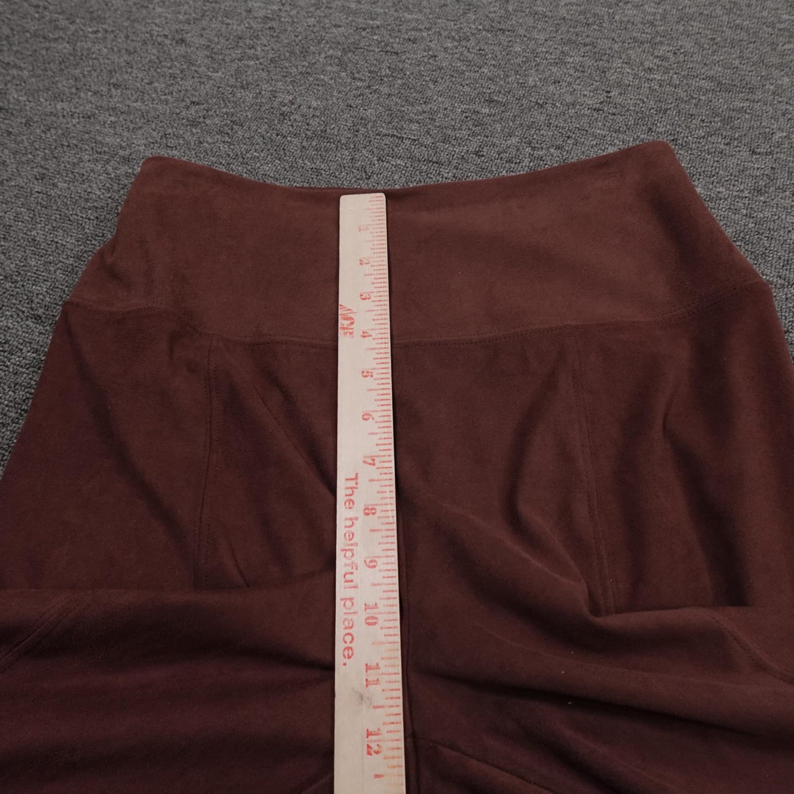 Simply Vera Vera Wang Leggings Womens Small Brown Faux Suede High Rise Stretch - Thumbnail 6