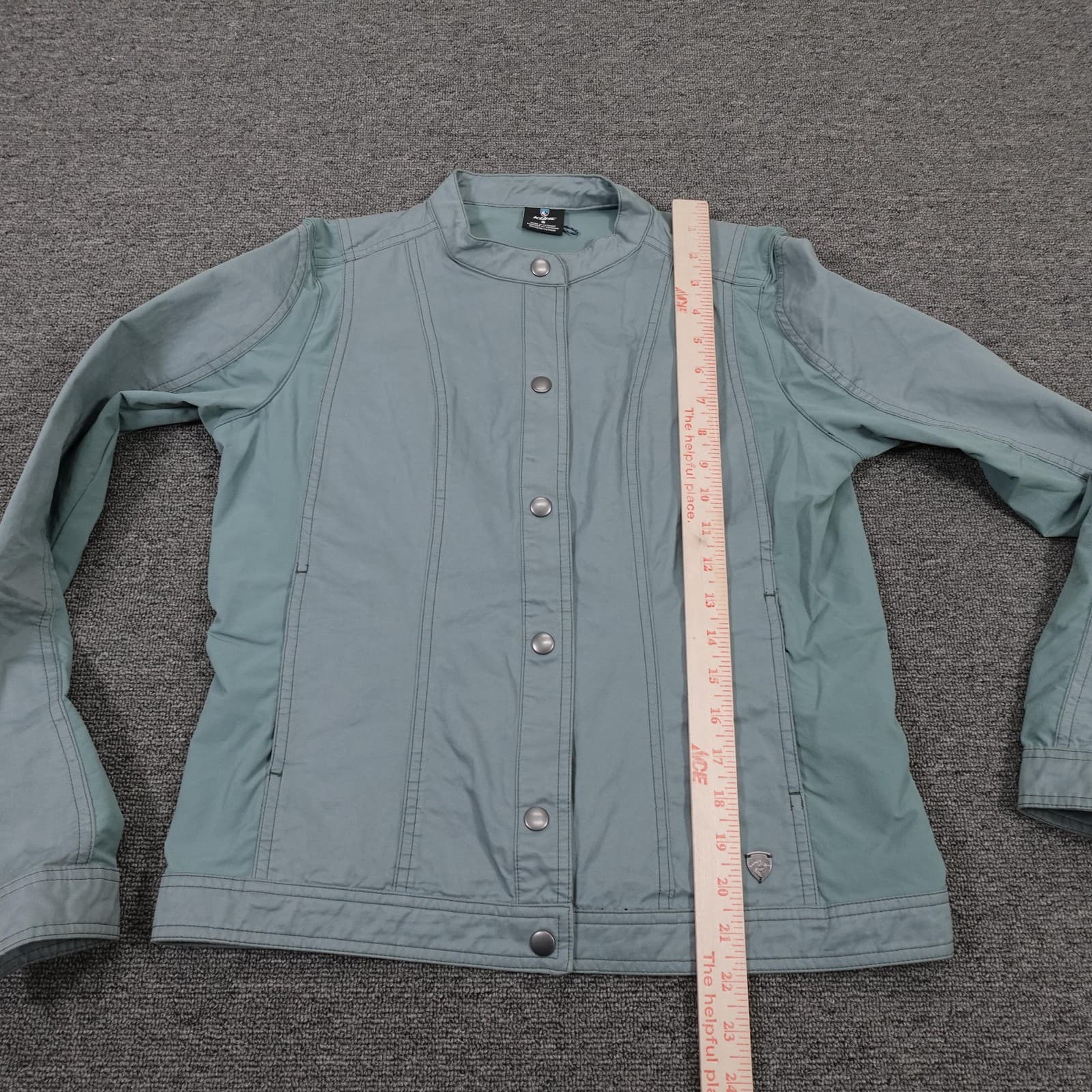 Kuhl Jacket Womens Small Green Snap Front Stretch Twill Lightweight Casual - Thumbnail 5