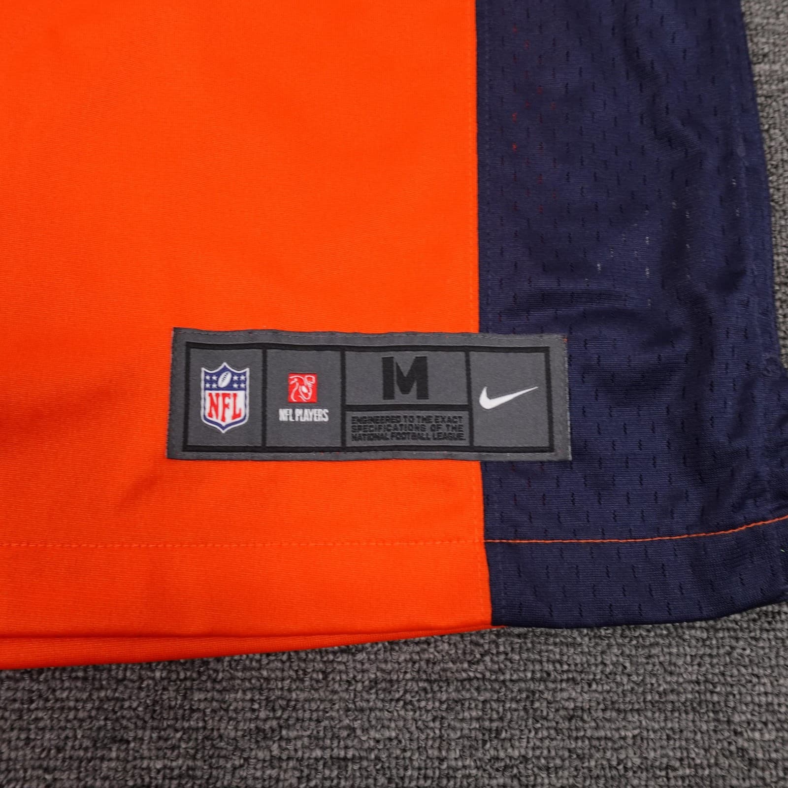 Denver Broncos Football Jersey Mens Medium Orange NFL Nike Case Keenum 4 - Thumbnail 2