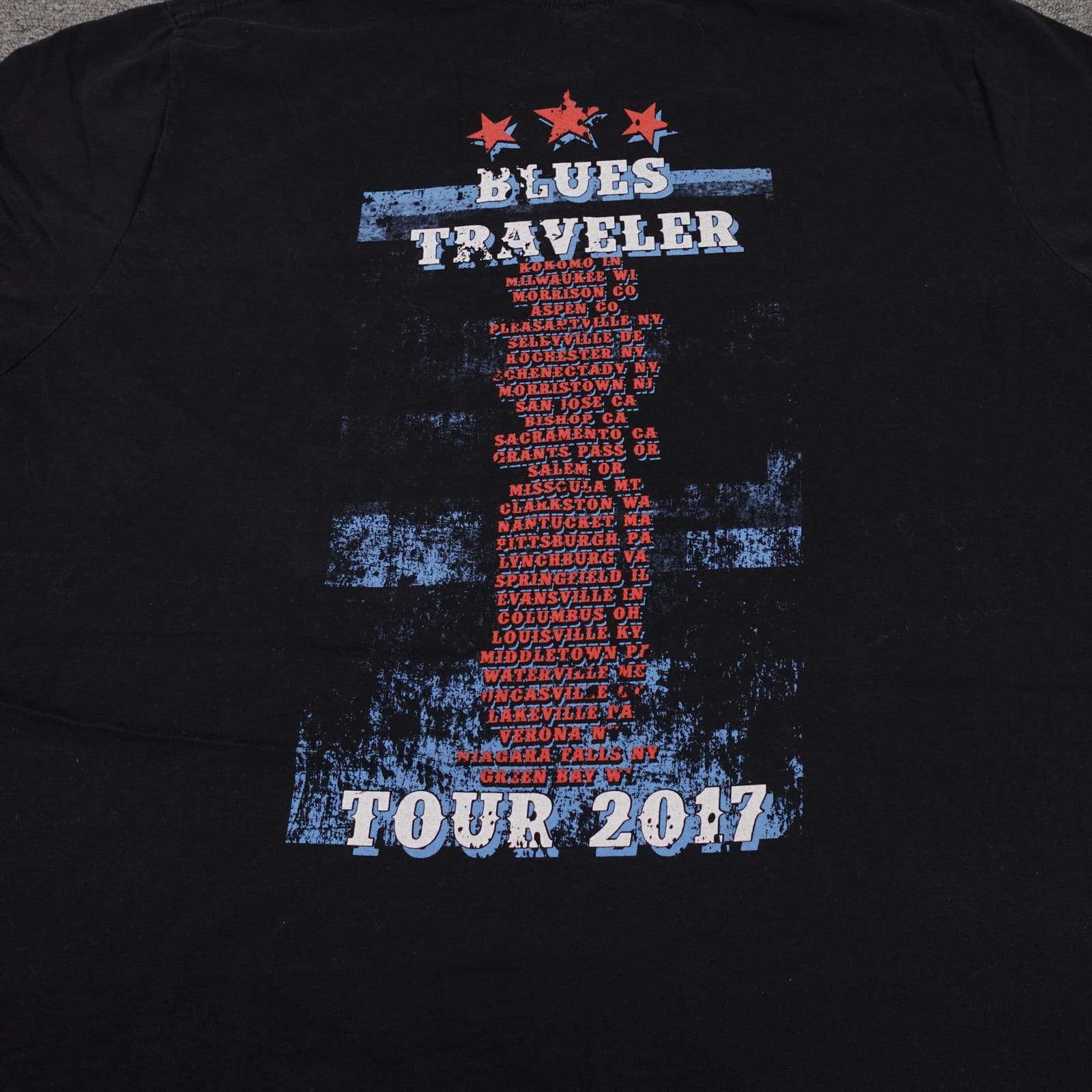 Blues Traveler Canvas Shirt Mens 3XL Black Tour 2017 Graphic Tee Band Music - Thumbnail 8