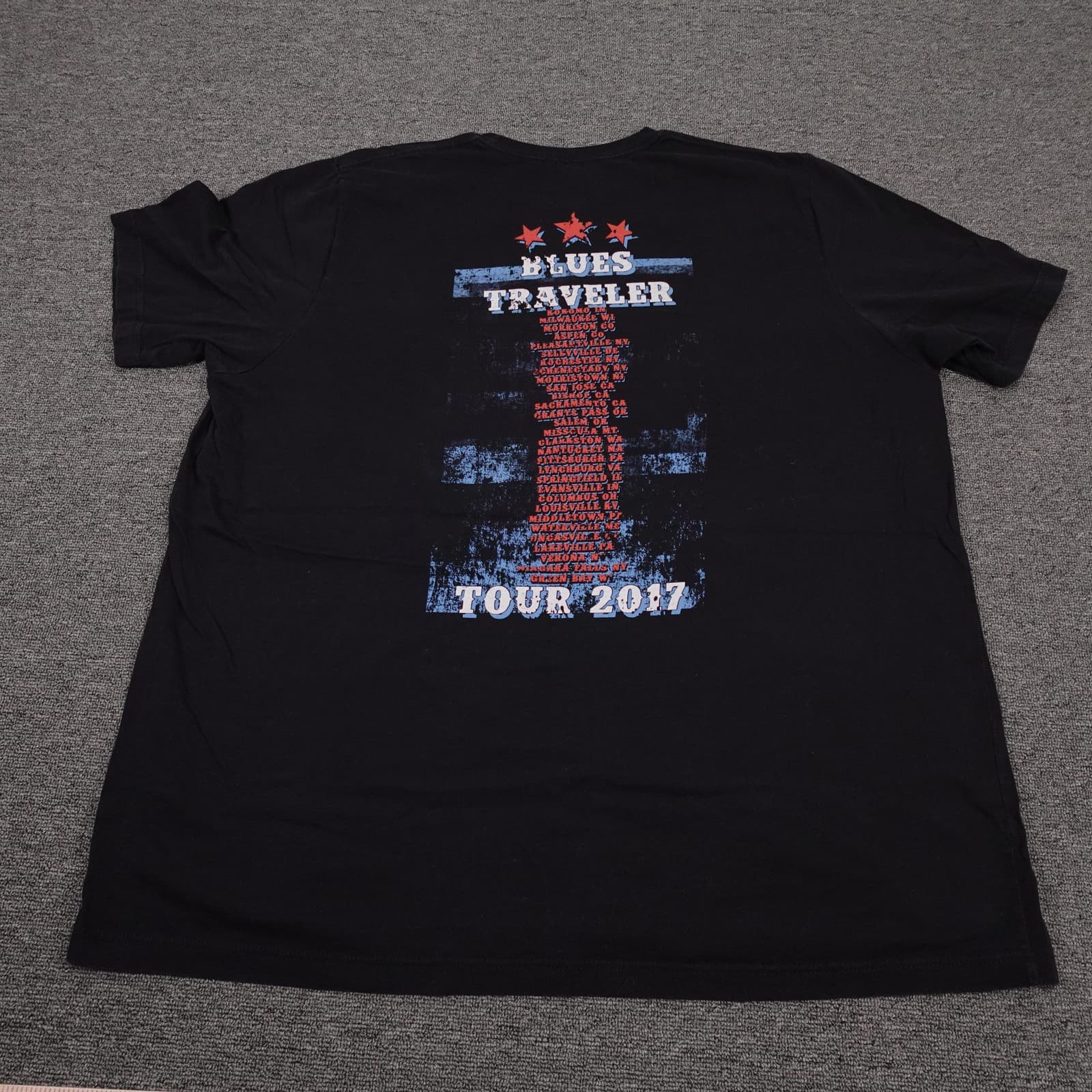 Blues Traveler Canvas Shirt Mens 3XL Black Tour 2017 Graphic Tee Band Music - Thumbnail 7
