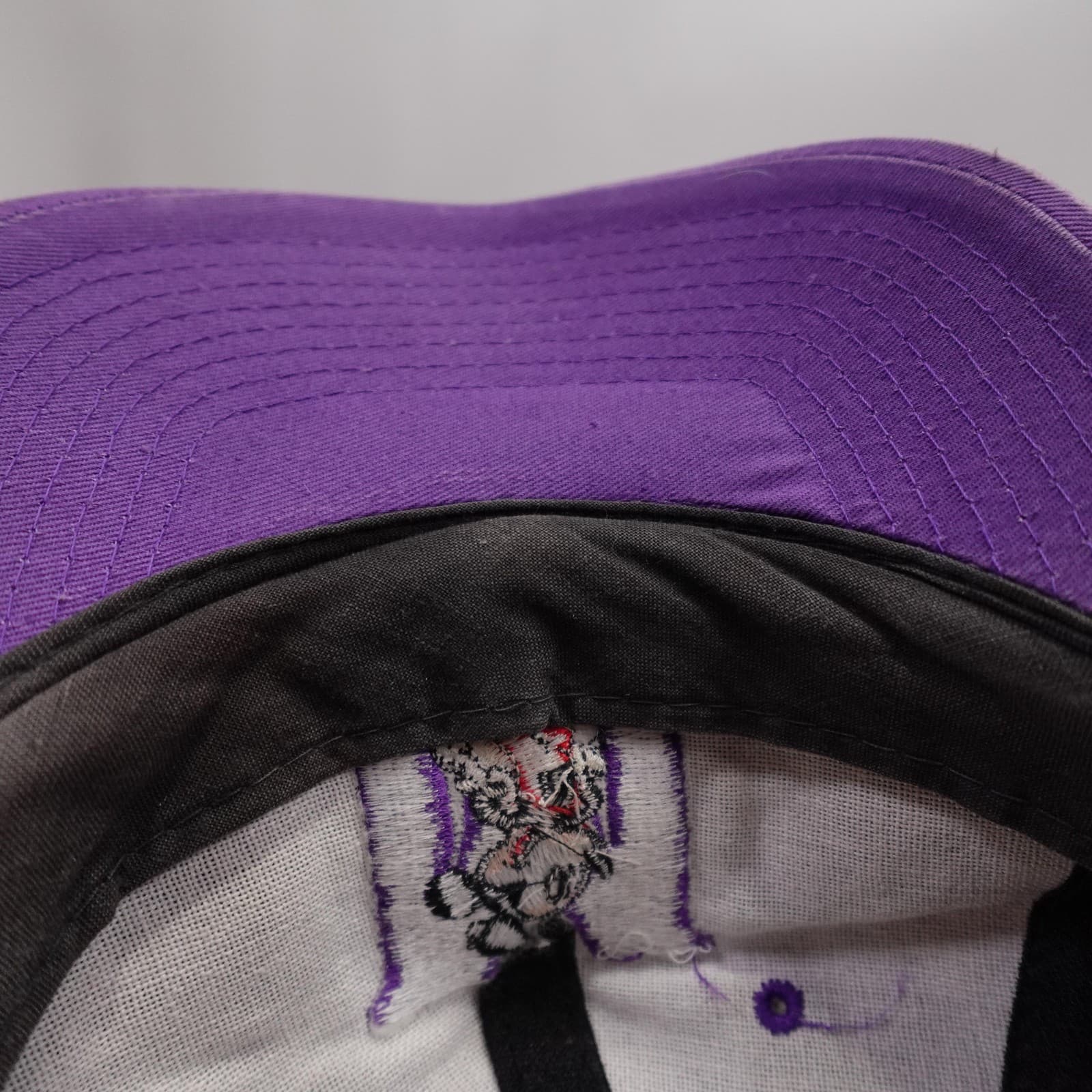 Vintage Mickey Mouse Hat Cap Snap Back Mens One Size Purple Black Cartoon - Thumbnail 7