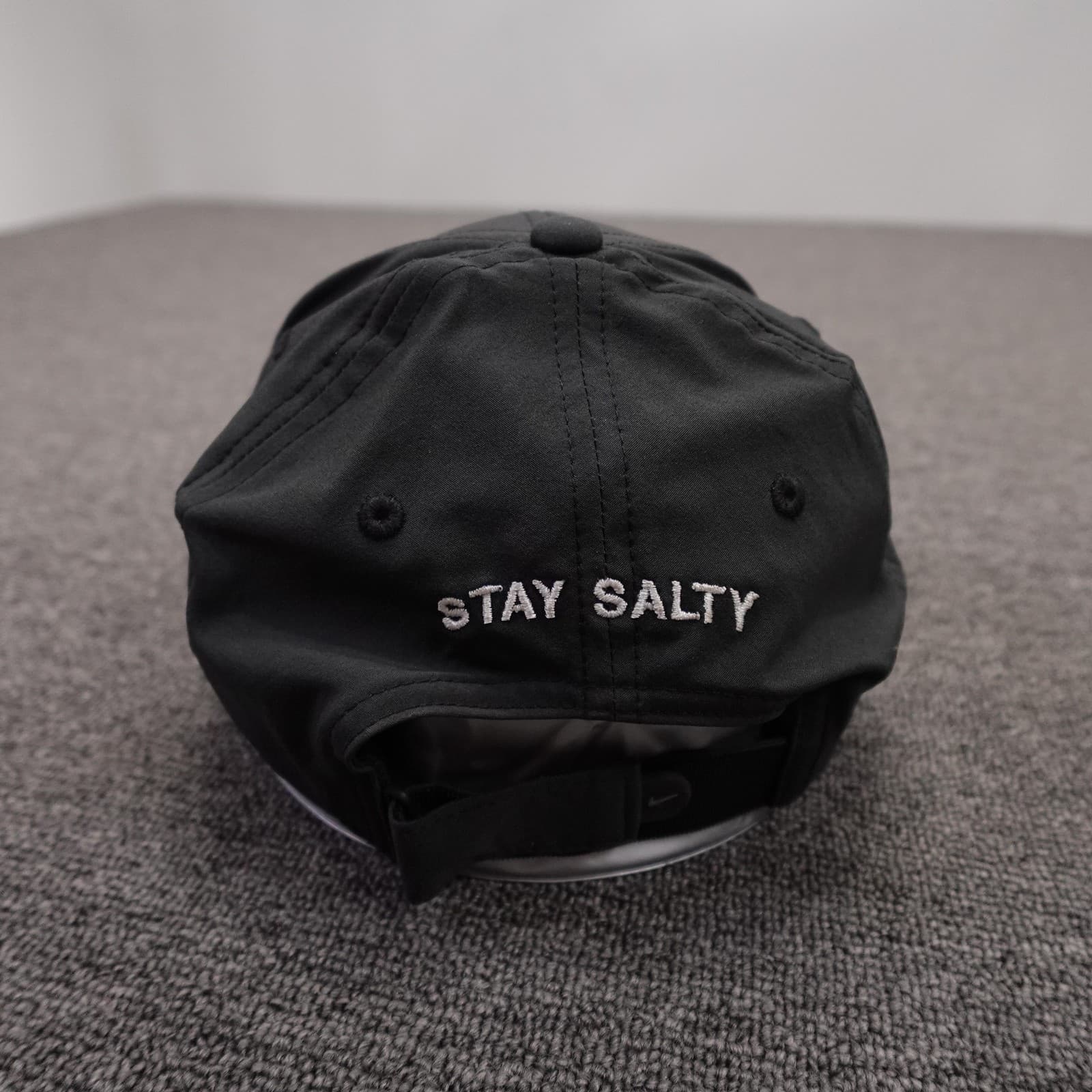 Nike Legacy91 Dri-FIT Hat Cap Strap Back Mens One Size Black LMNT Stay Salty - Thumbnail 4