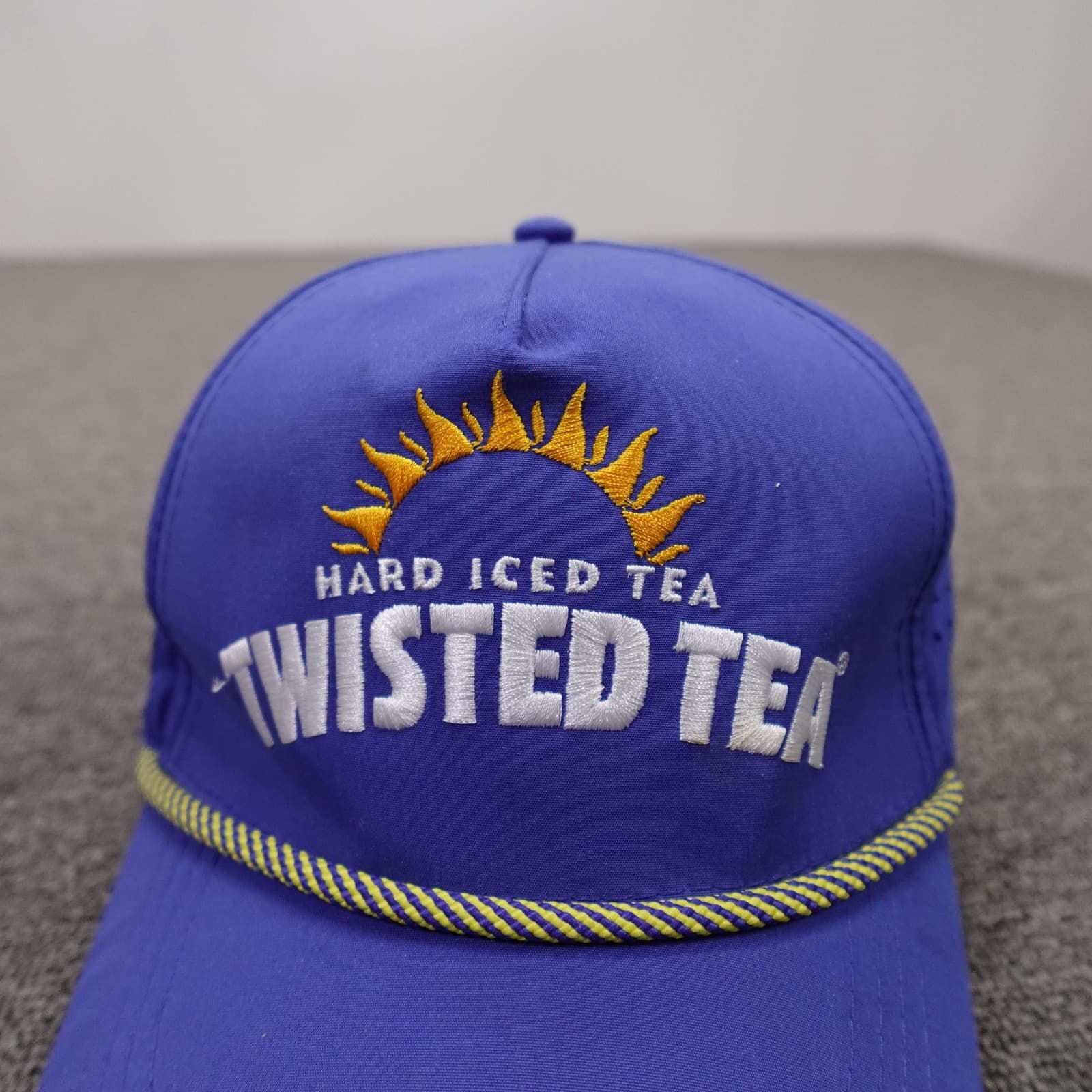 Twisted Tea Hat Cap Snap Back Mens One Size Blue Rope Perforated Baseball Beer - Thumbnail 2