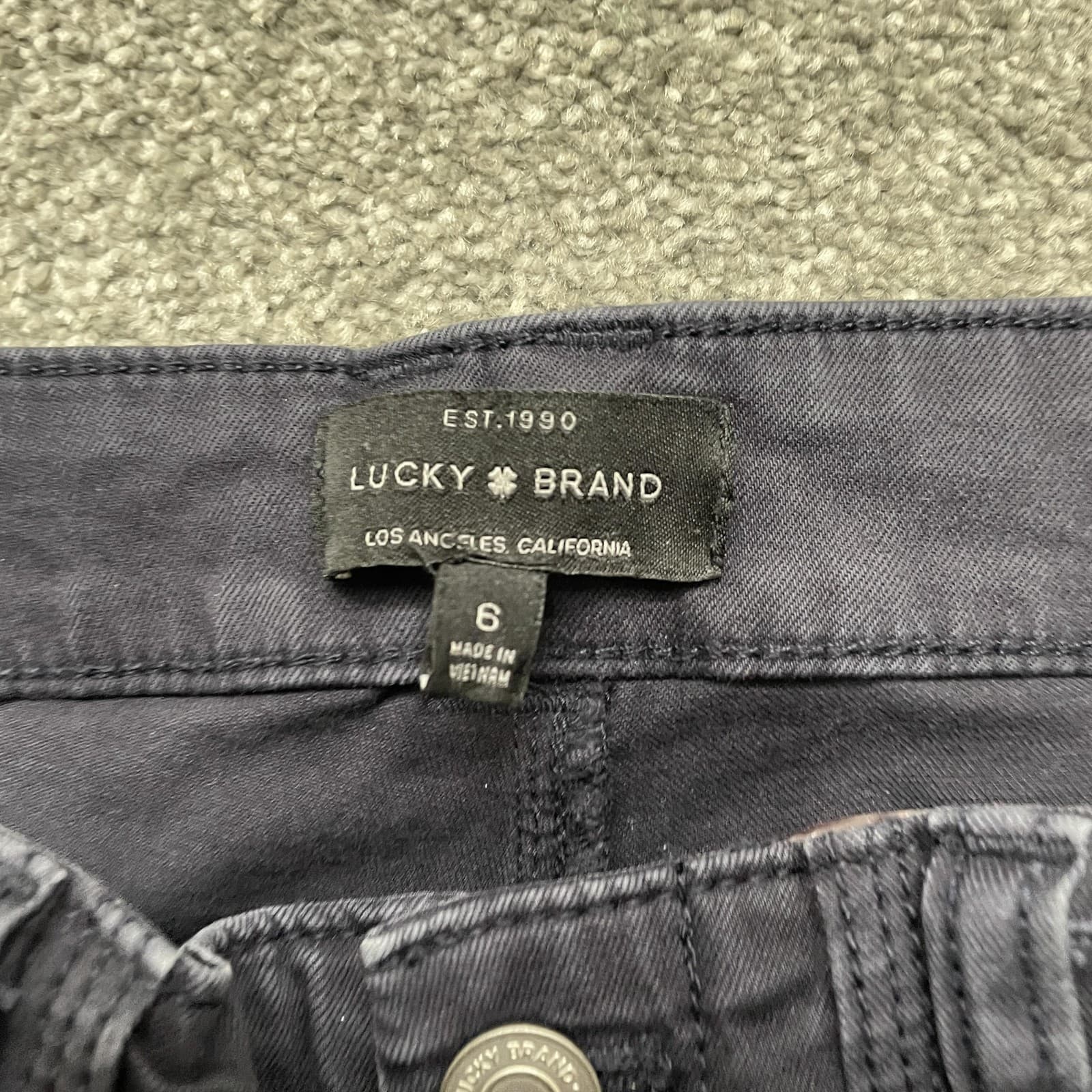 Lucky Brand Pants Womens 6 Navy Utility Ankle Zip Stretch Cotton Blend Tapered - Thumbnail 4