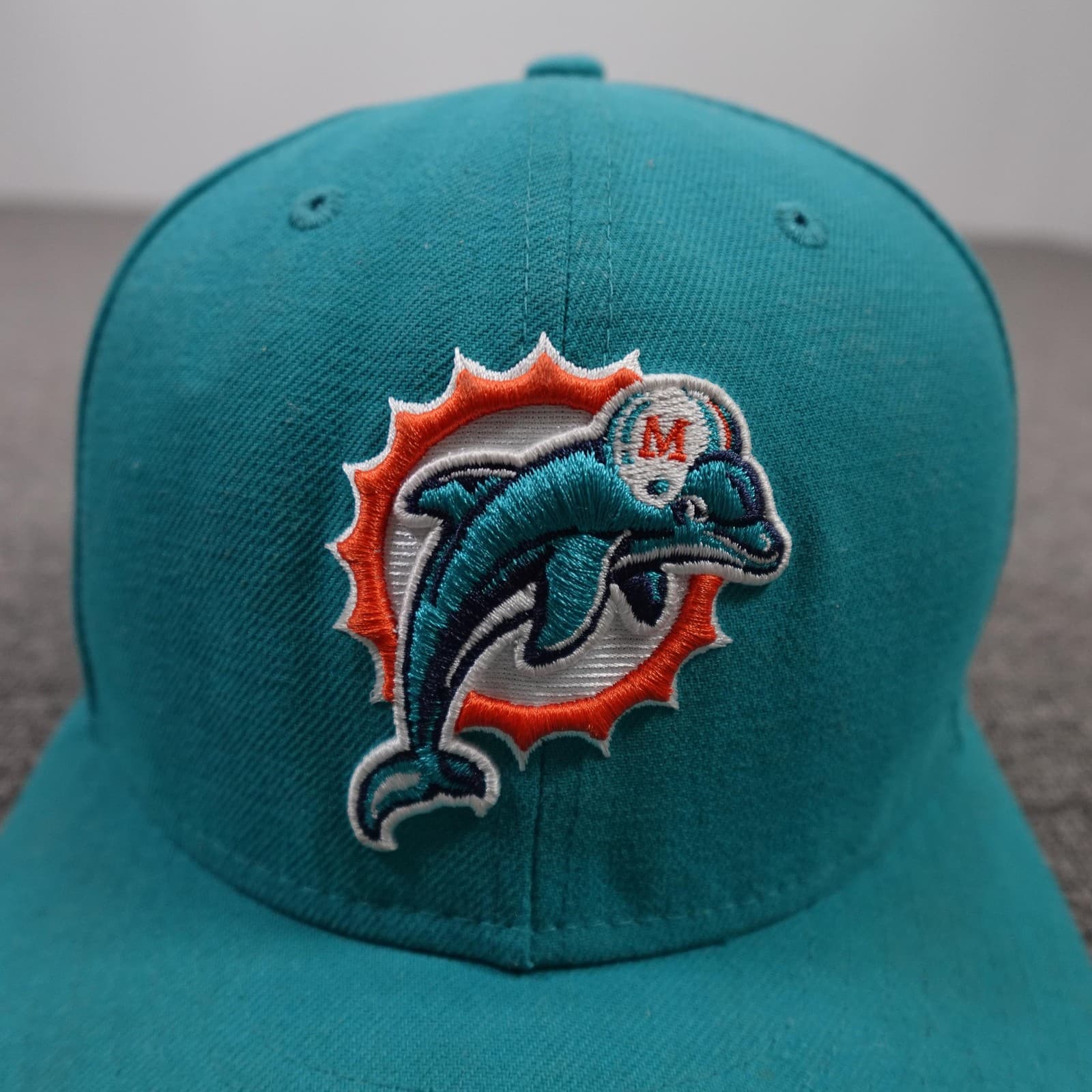 Miami Dolphins Hat Cap Fitted Mens 6 7/8 Green NFL Football New Era 59FIFTY - Thumbnail 2