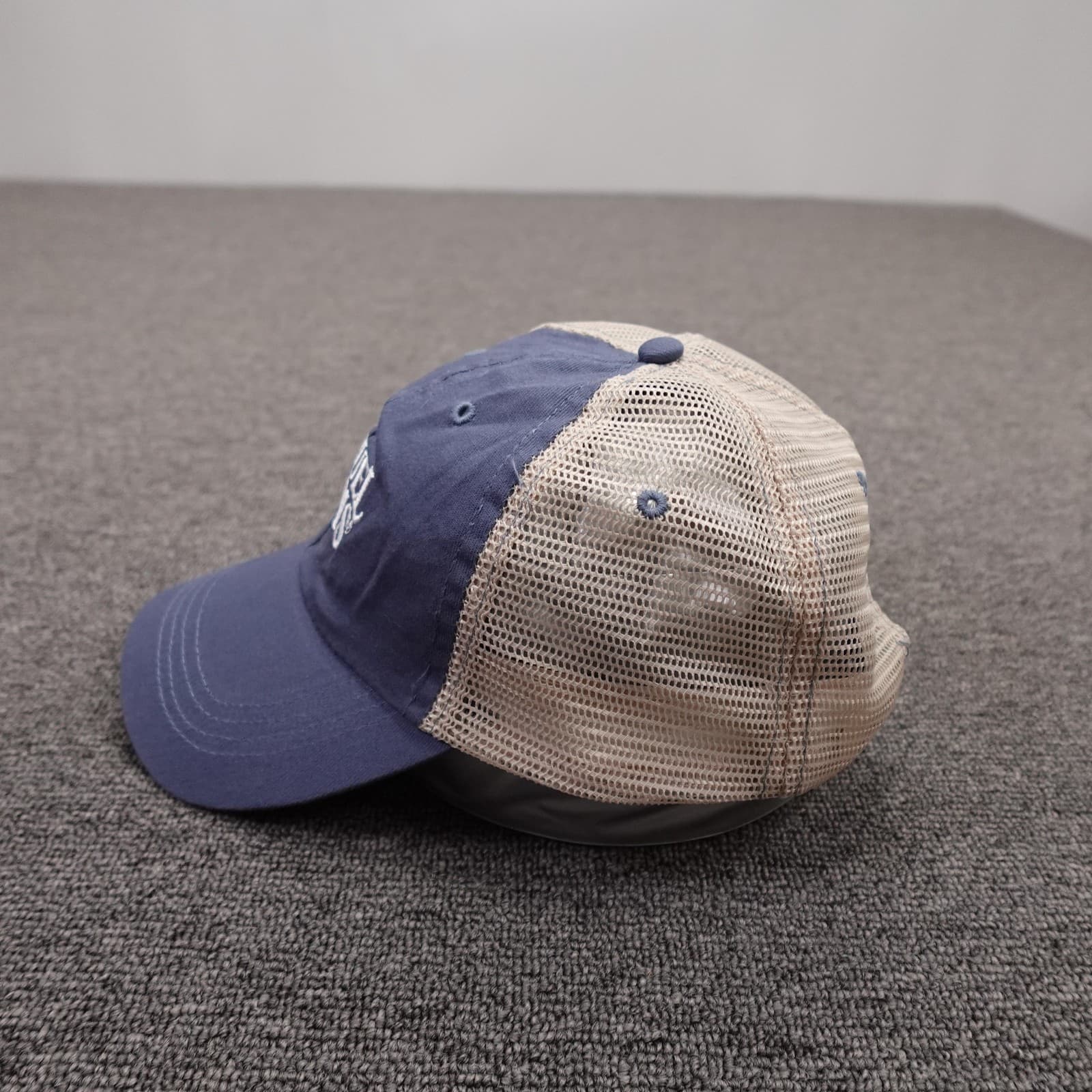 Samuel Adams Navy Tan Trucker Hat Mesh Snapback Cap Beer Logo Adult Adjustable - Thumbnail 3