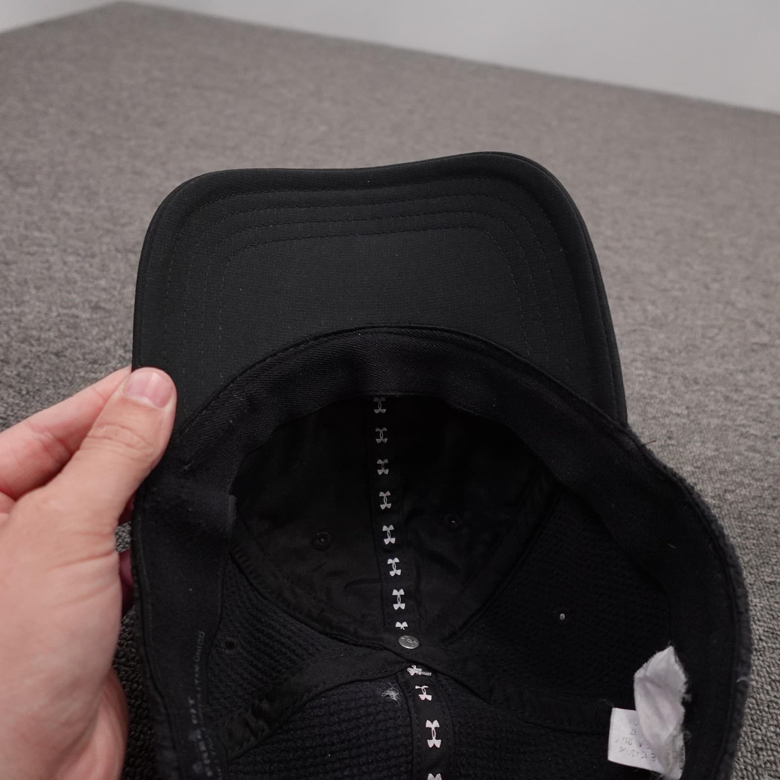Under Armour Hat Cap Strap Back Mens One Size Black Fleece Baseball Winter - Thumbnail 6