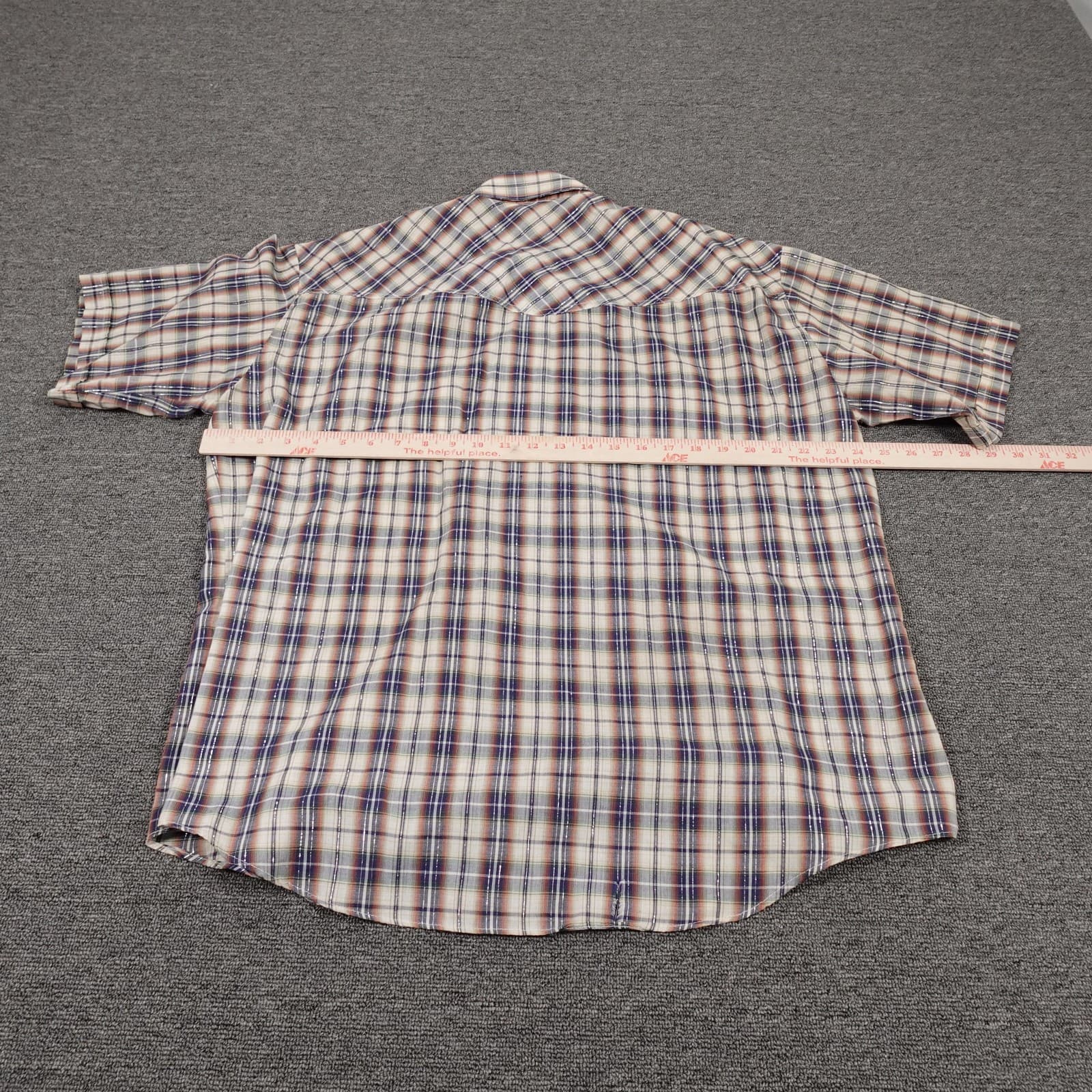 Vintage Youngbloods Shirt Mens XL Multicolor Plaid Western Snap Short Sleeve - Thumbnail 4