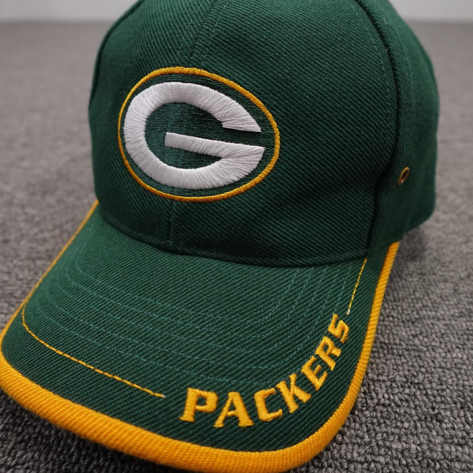 Vintage Green Bay Packers Hat Cap Strap Back Mens One Size NFL Logo Athletic - Thumbnail 2