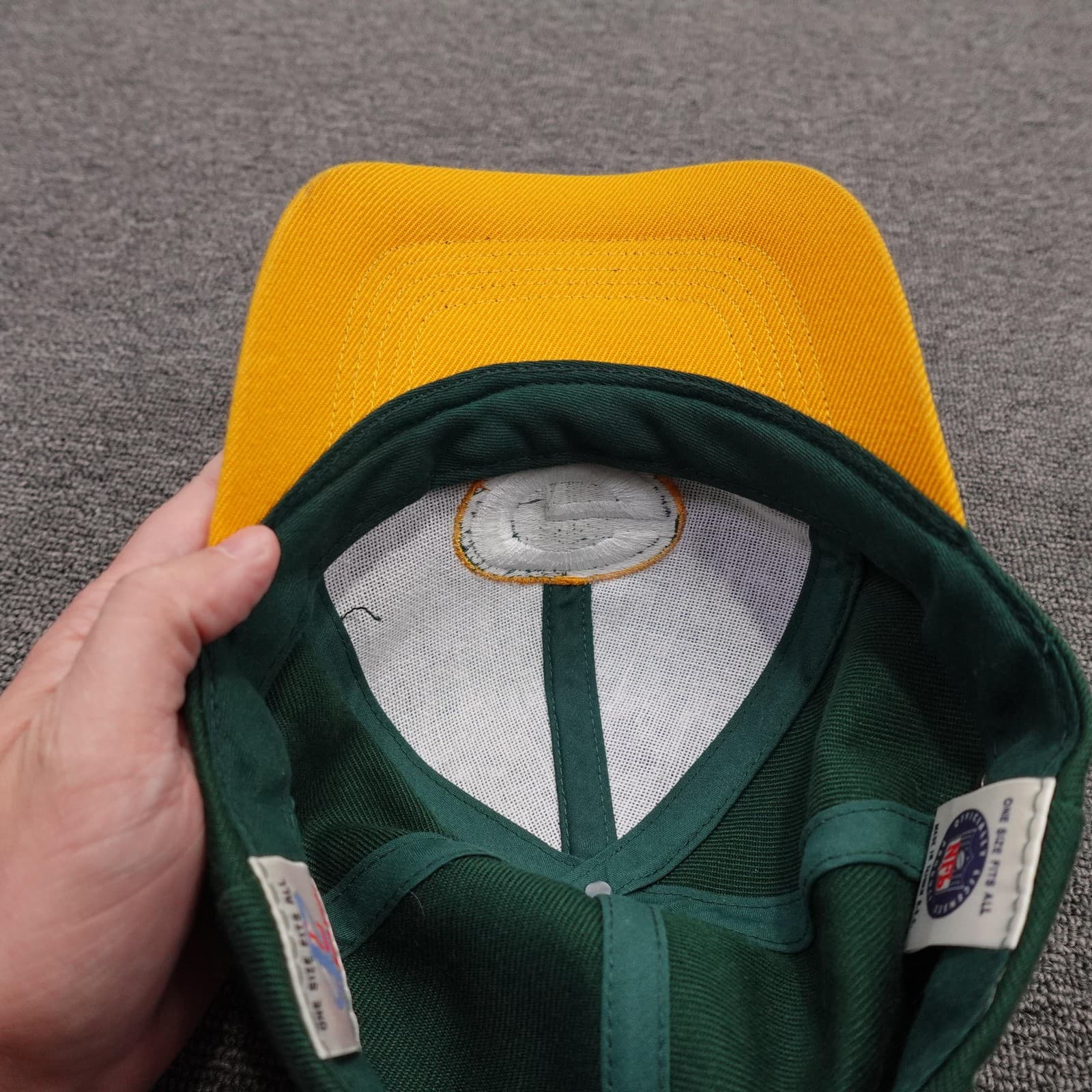 Vintage Green Bay Packers Hat Cap Strap Back Mens One Size NFL Logo Athletic - Thumbnail 7