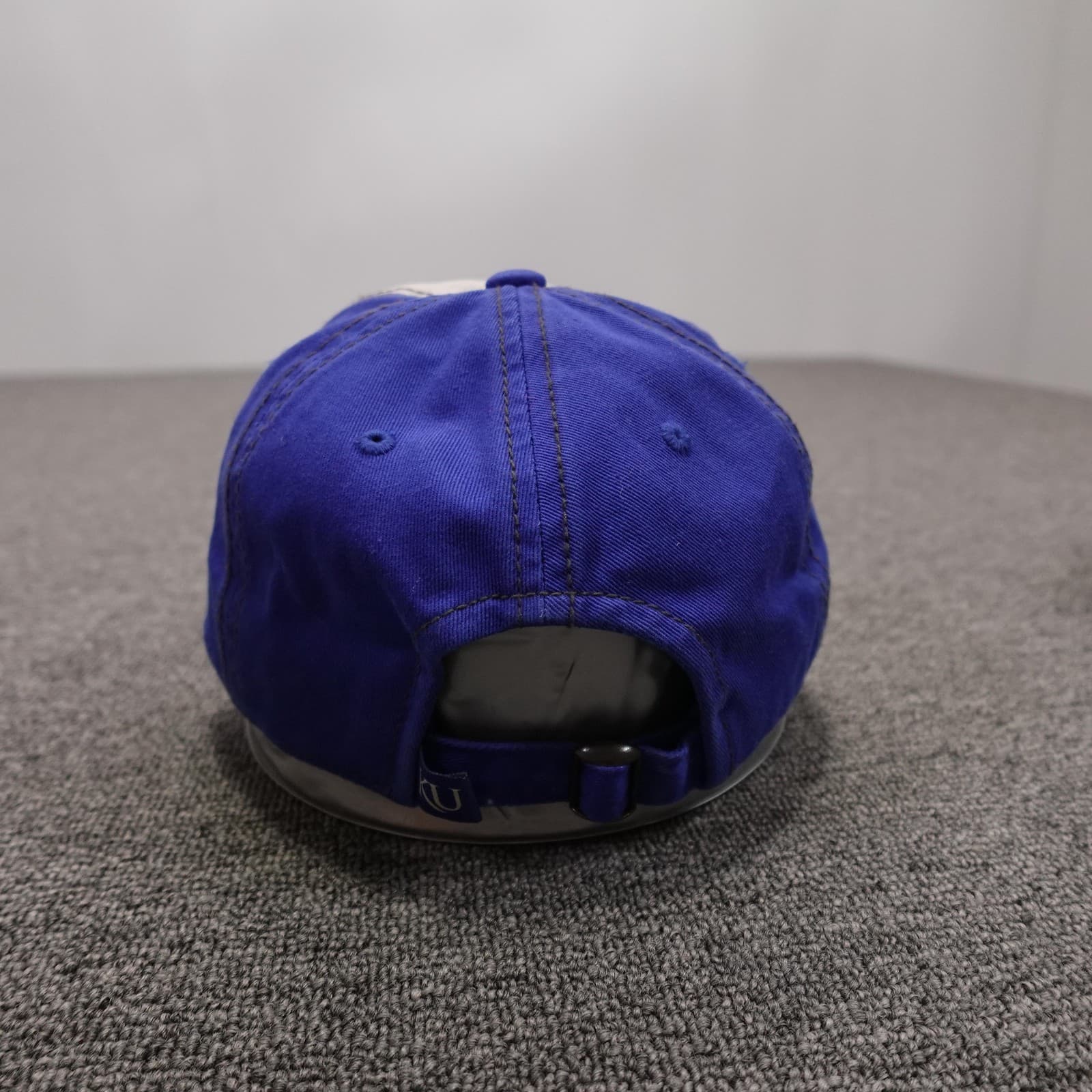 Kansas Jayhawks Hat Cap Strap Back Mens One Size Blue Gray NCAA Russell Athletic - Thumbnail 4