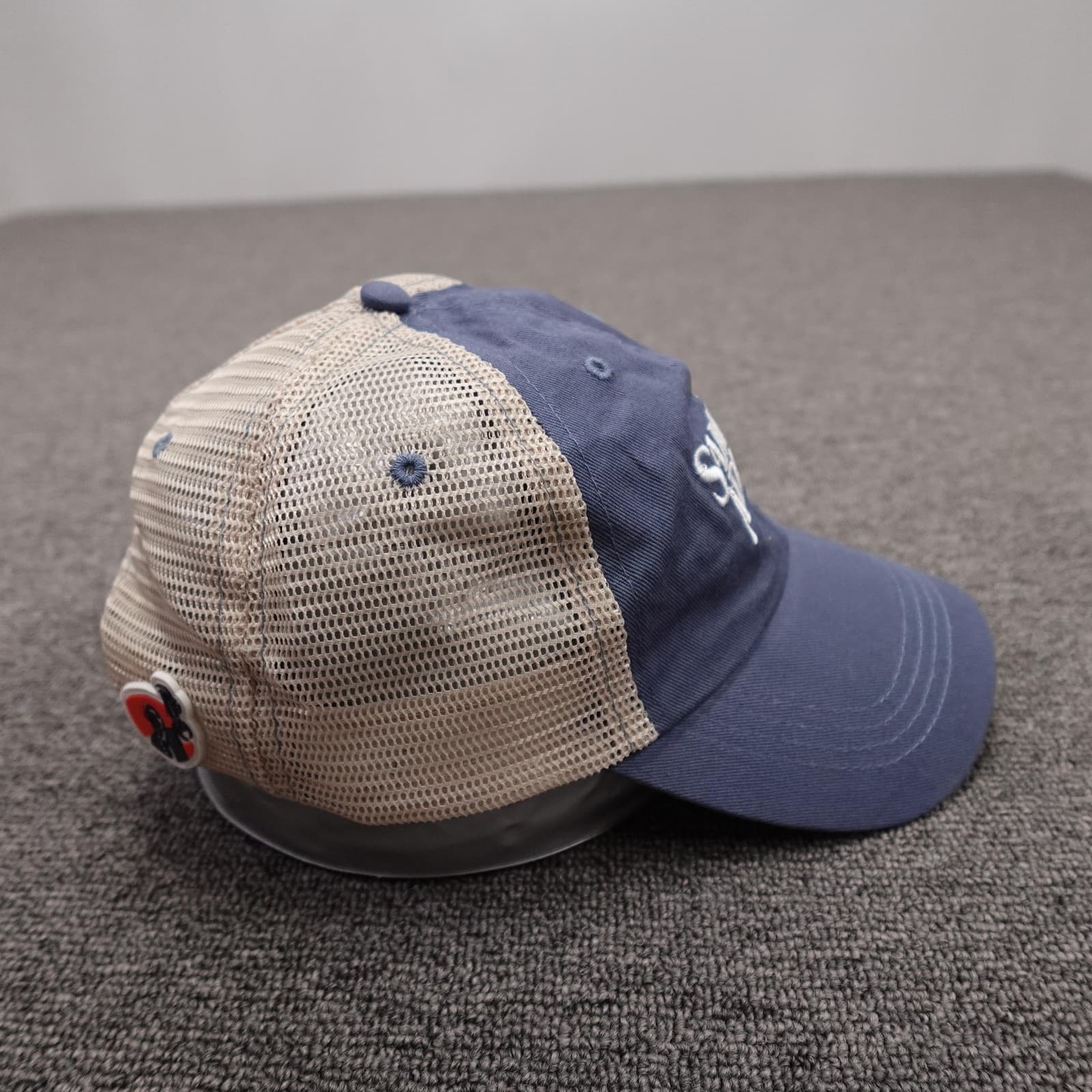 Samuel Adams Navy Tan Trucker Hat Mesh Snapback Cap Beer Logo Adult Adjustable - Thumbnail 6