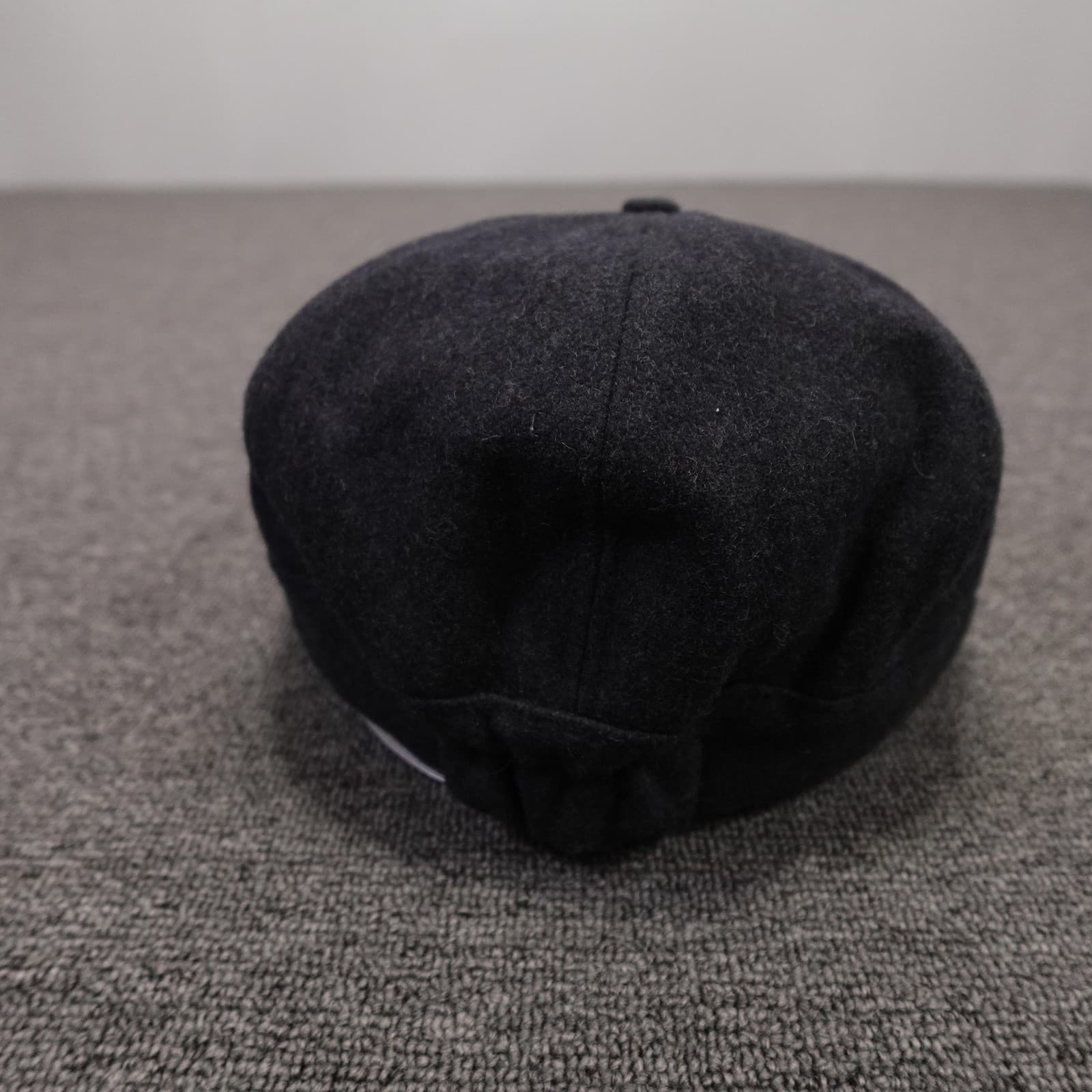 Voboom Hat Newsboy Fitted Mens One Size Black Wool Blend Quilted Lined Winter - Thumbnail 3