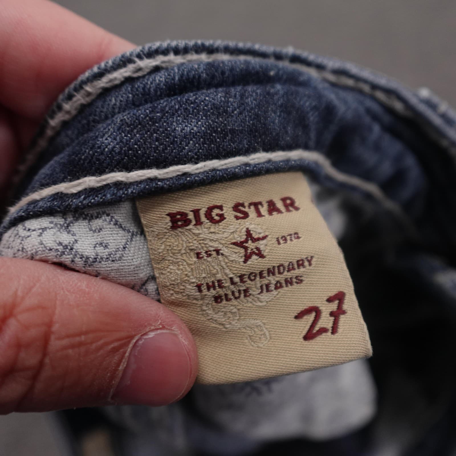 Big Star Casey K Shorts Womens 27 Blue Denim Low Rise Cutoff Embroidered - Thumbnail 3
