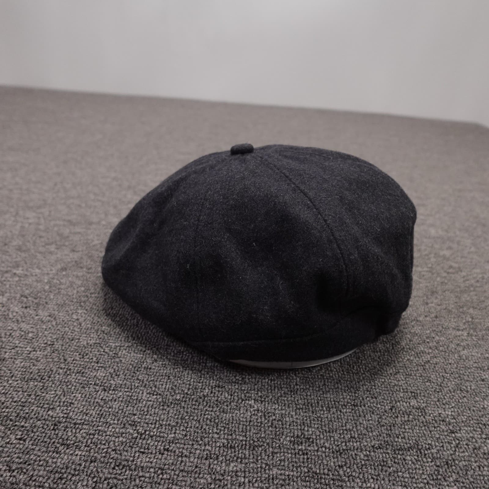 Voboom Hat Newsboy Fitted Mens One Size Black Wool Blend Quilted Lined Winter - Thumbnail 2