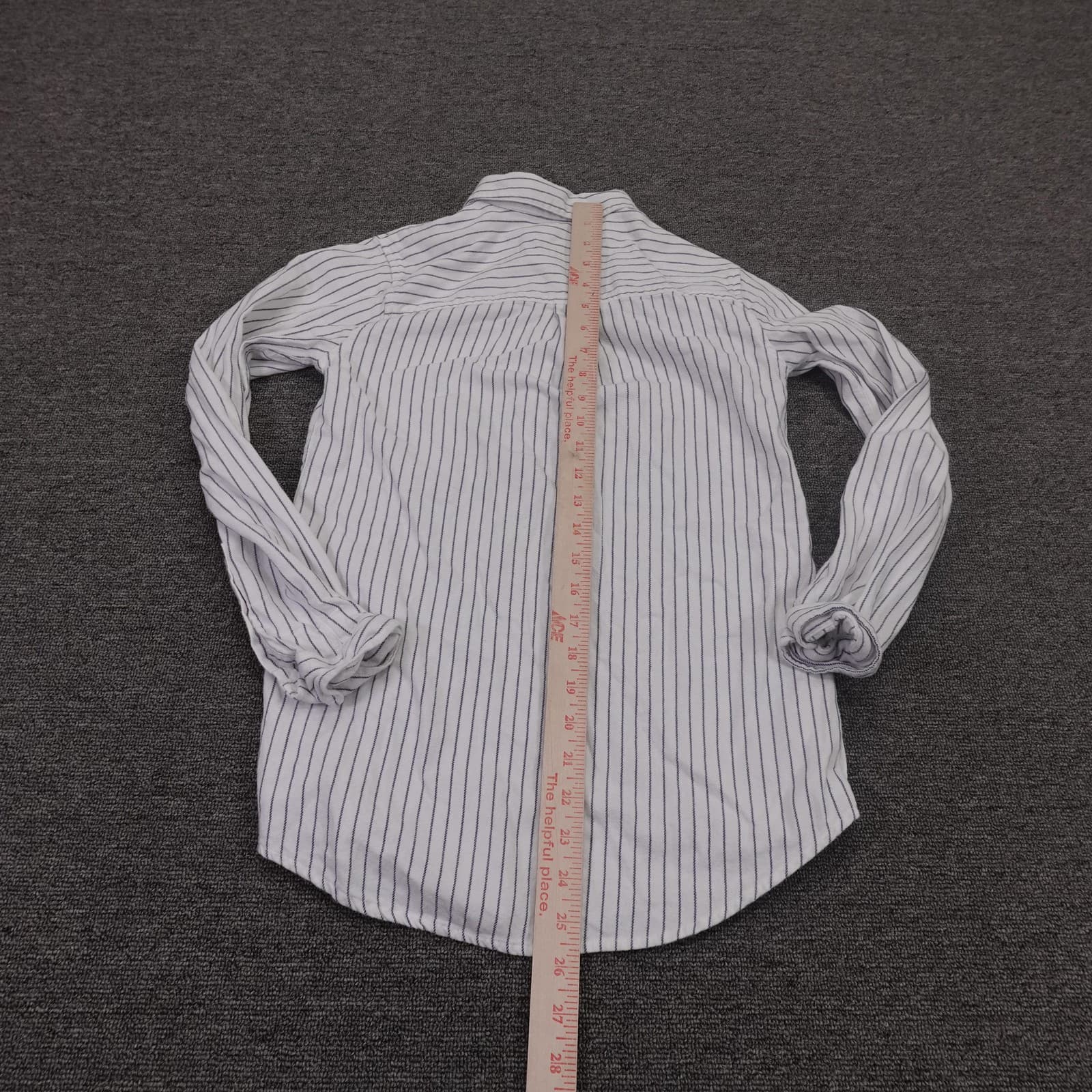 Marine Layer Shirt Womens XS White Striped Organic Cotton Side Button Tunic Top - Thumbnail 5