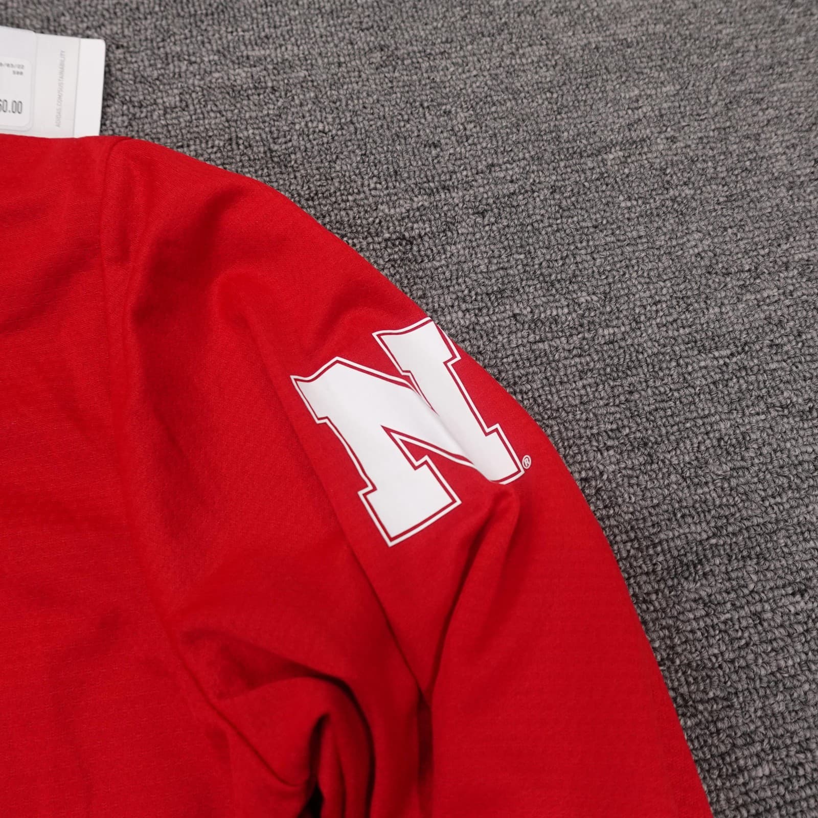 Nebraska Cornhuskers Shirt Mens XS Red NCAA Football Adidas Hooded Long Sleeve - Thumbnail 3