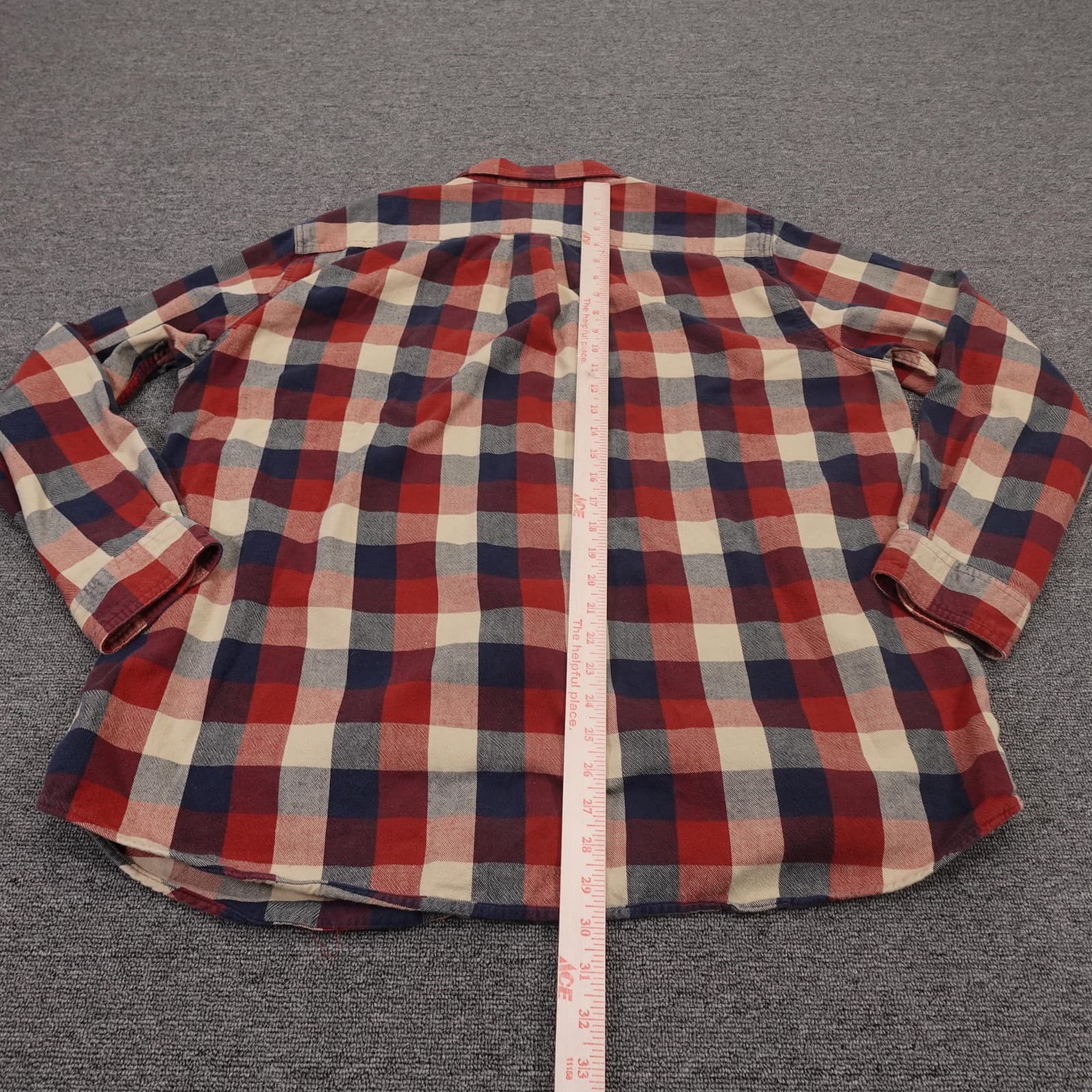 L.L.Bean Shirt Mens XL Red Plaid Flannel Long Sleeve Button Up Casual Outdoor - Thumbnail 5