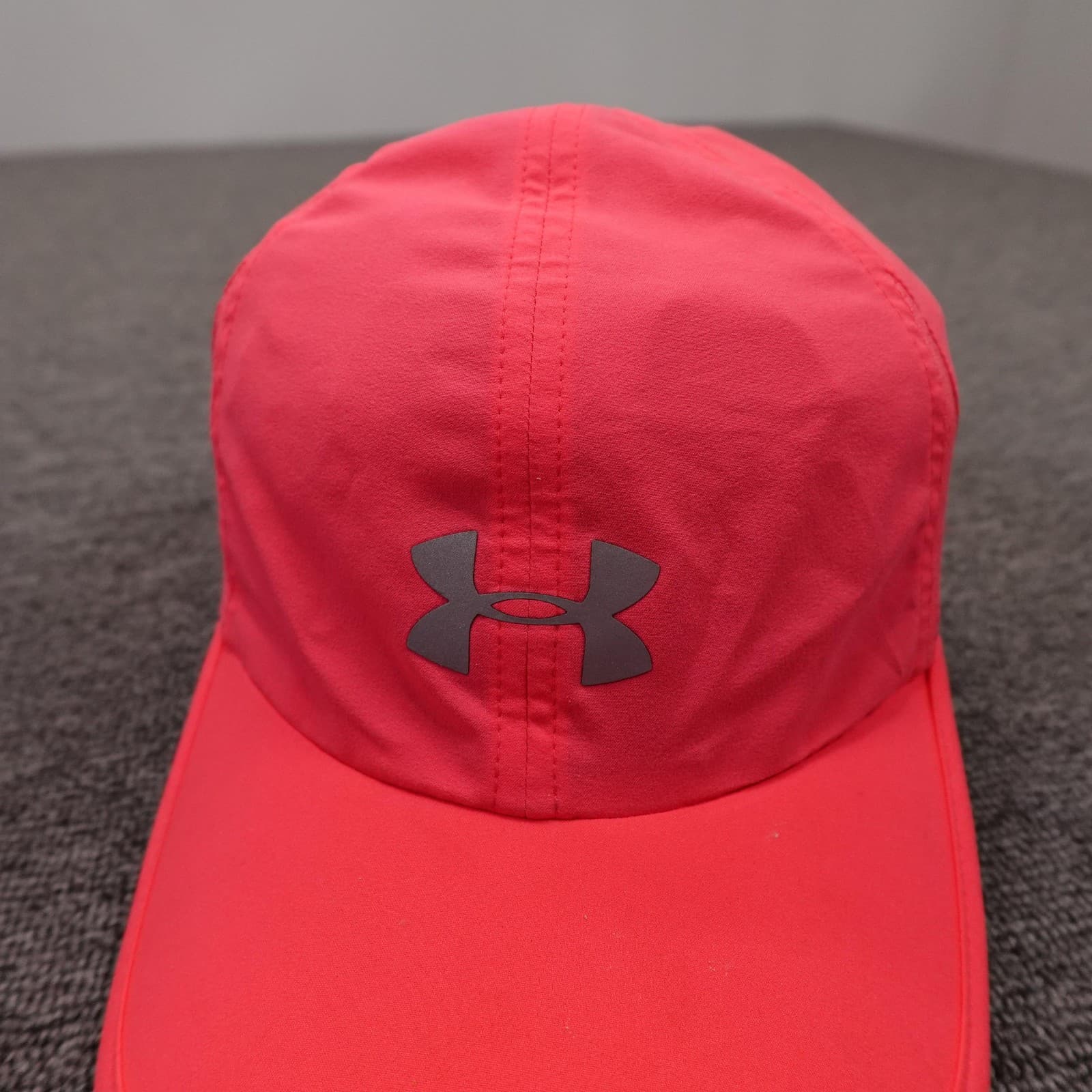 Under Armour Hat Cap Strap Back Womens One Size Pink Reflective Logo Athletic - Thumbnail 2