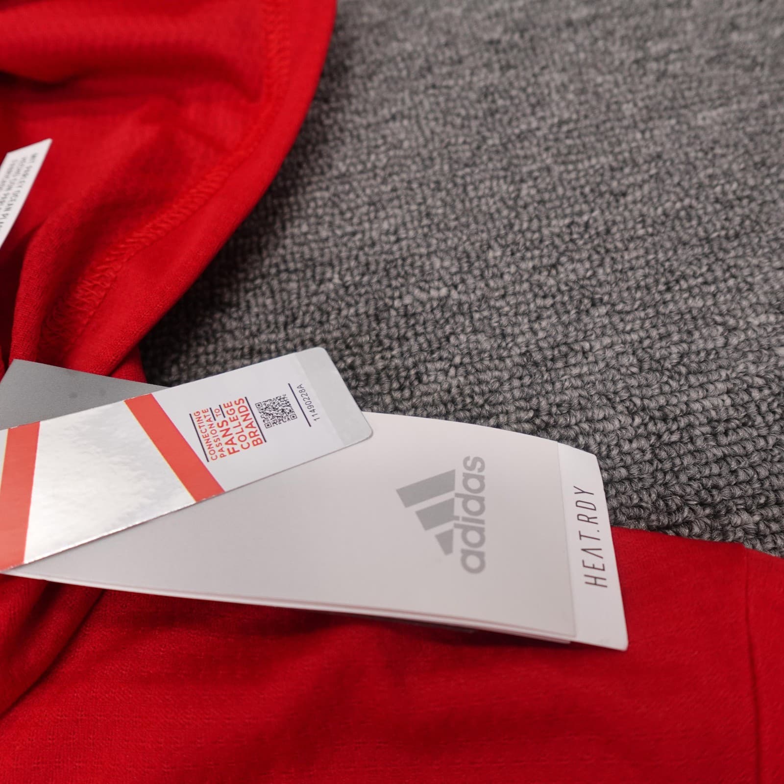 Nebraska Cornhuskers Shirt Mens XS Red NCAA Football Adidas Hooded Long Sleeve - Thumbnail 5