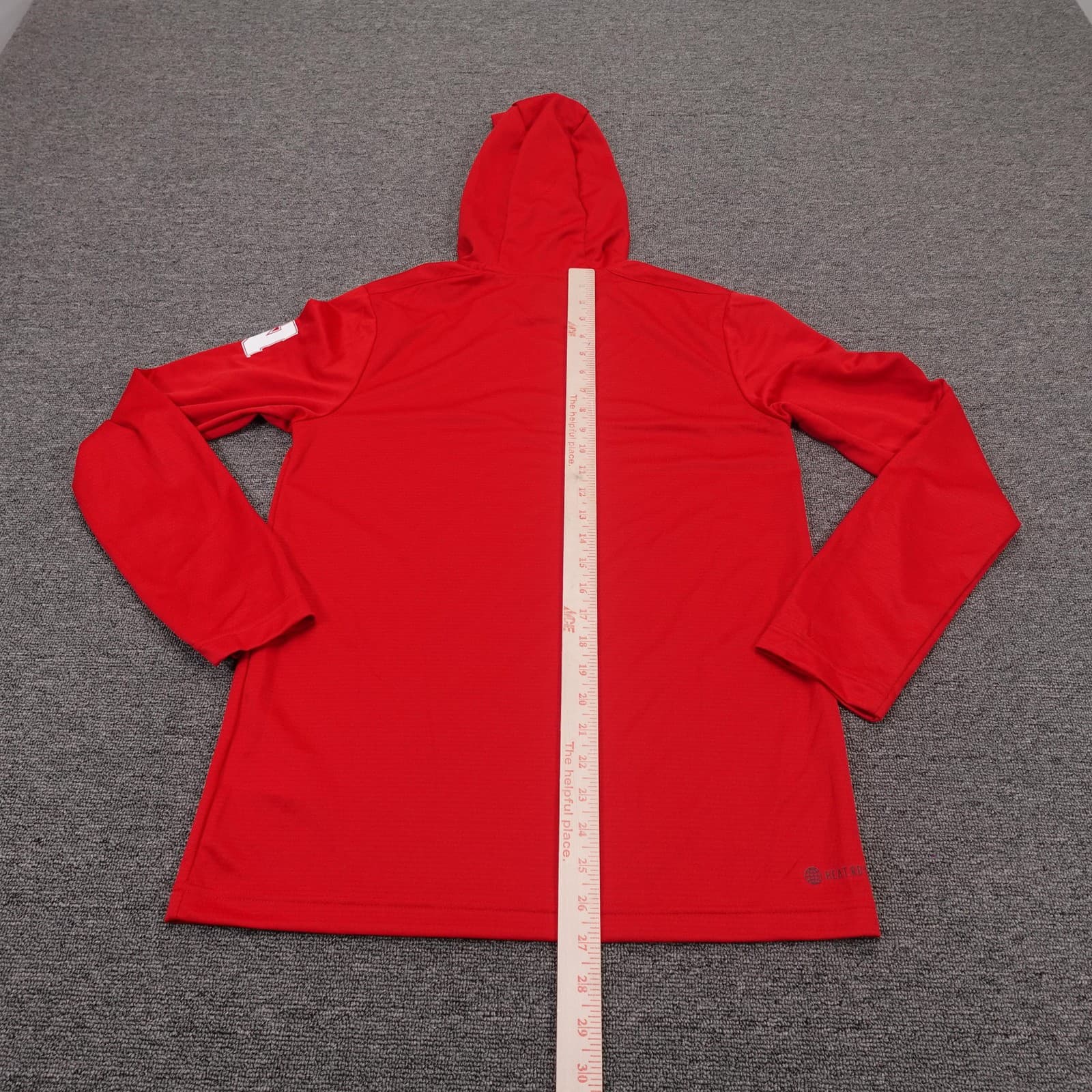 Nebraska Cornhuskers Shirt Mens XS Red NCAA Football Adidas Hooded Long Sleeve - Thumbnail 8