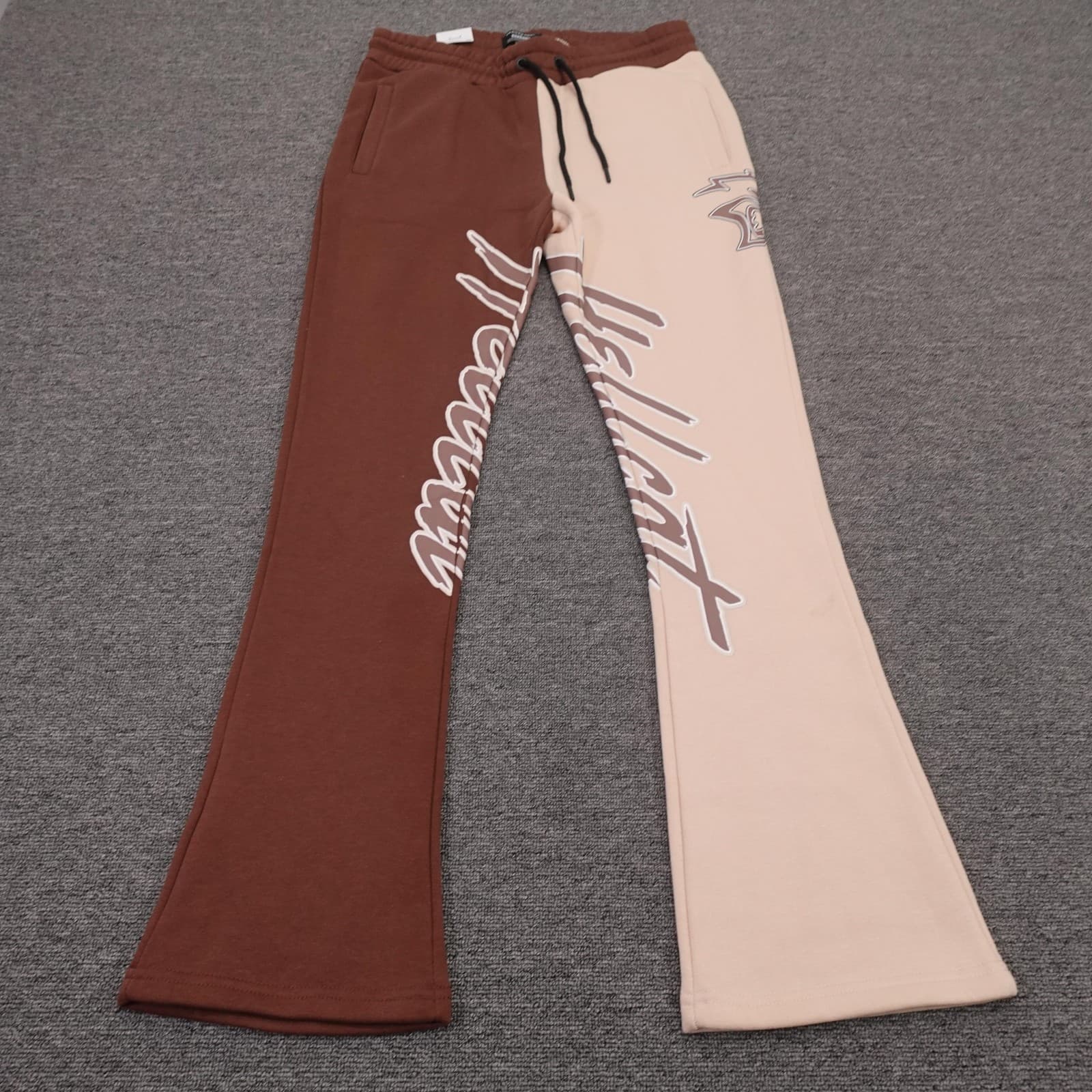 Reason Brand Sweatpants Mens Medium 33x32 Brown Beige Hellcat Flared Fleece