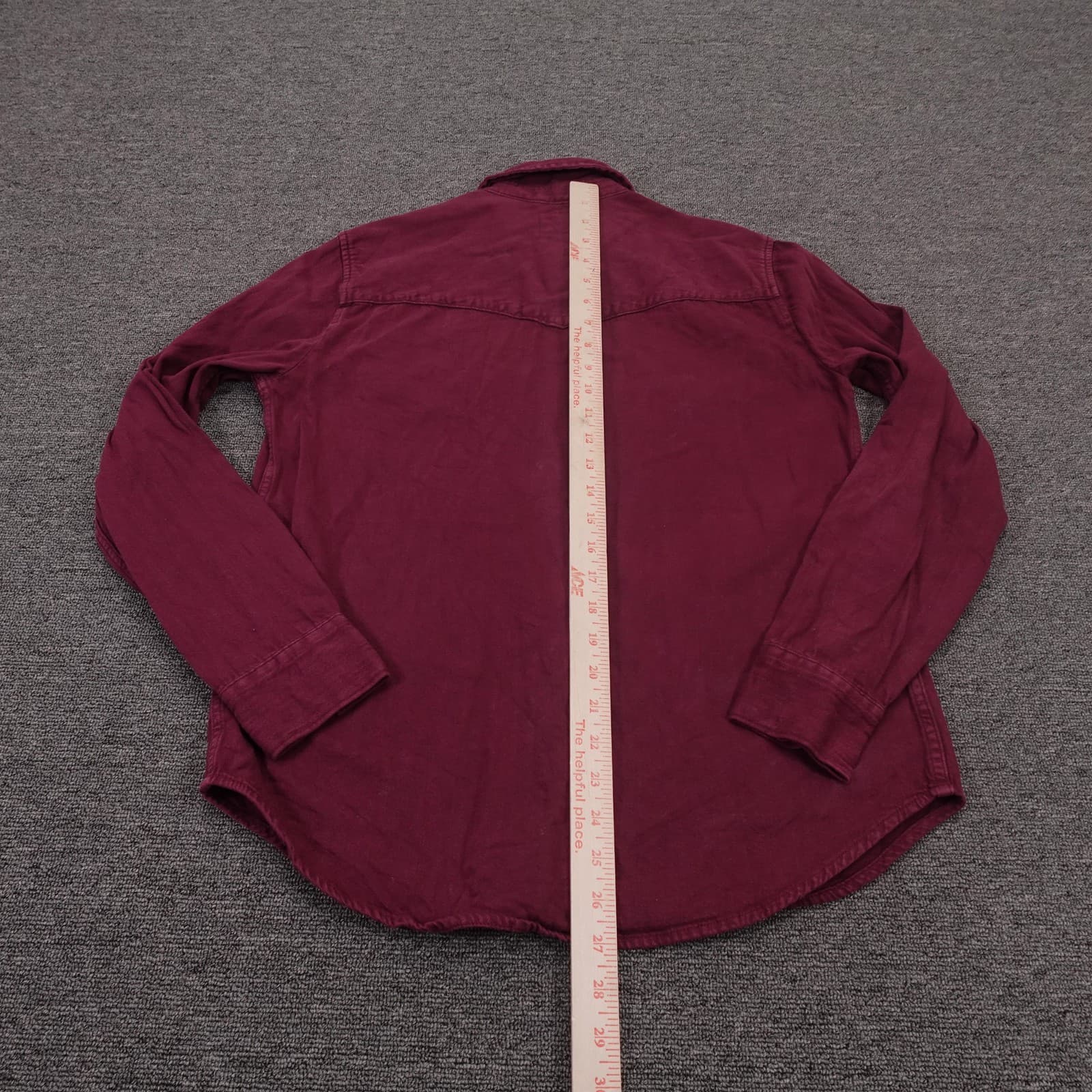 Levi Strauss Shirt Womens Medium Red Western Pearl Snap Long Sleeve Top - Thumbnail 5