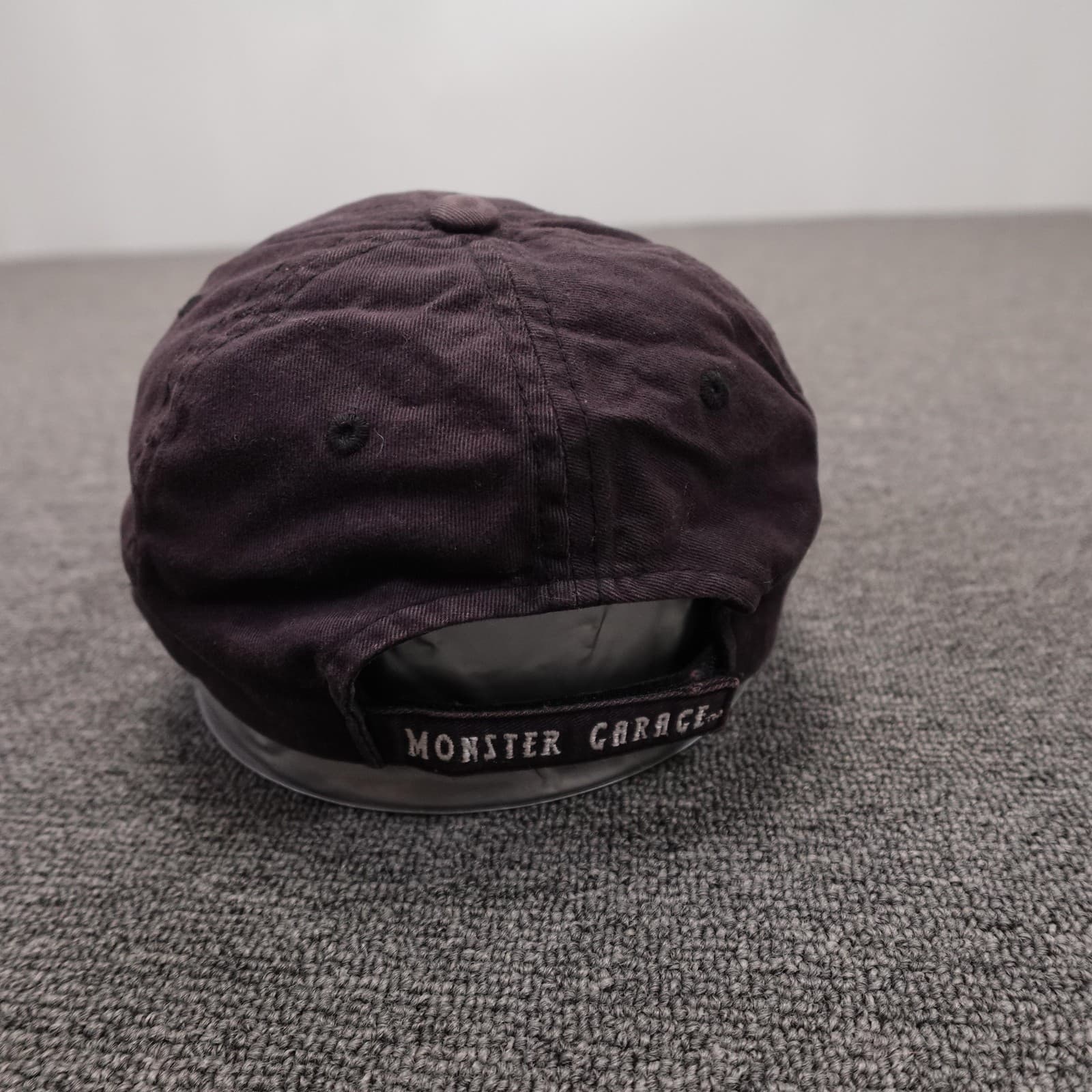 Vintage Monster Garage Hat Cap Strap Back Mens One Size Black Flame Skull Y2K - Thumbnail 5