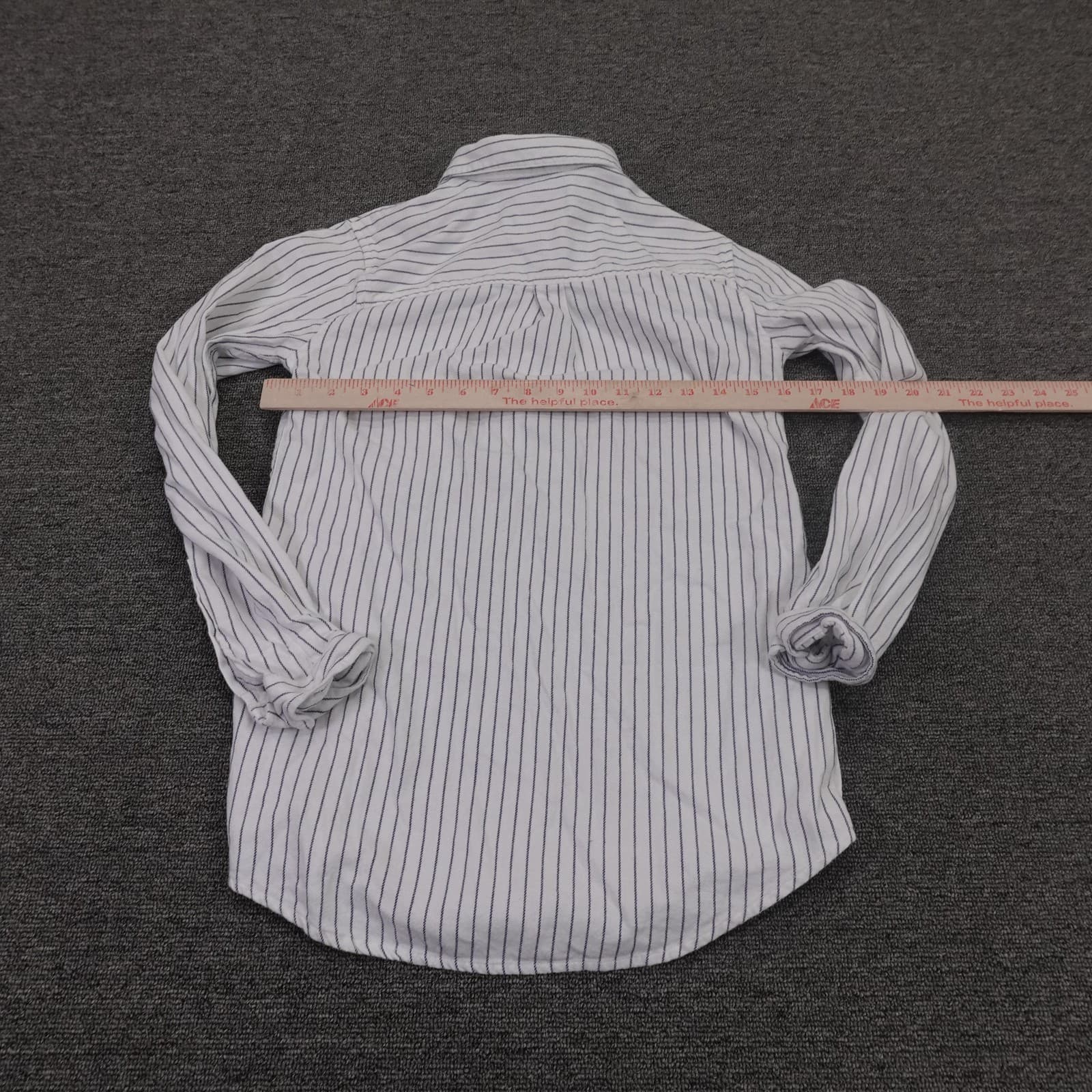 Marine Layer Shirt Womens XS White Striped Organic Cotton Side Button Tunic Top - Thumbnail 4