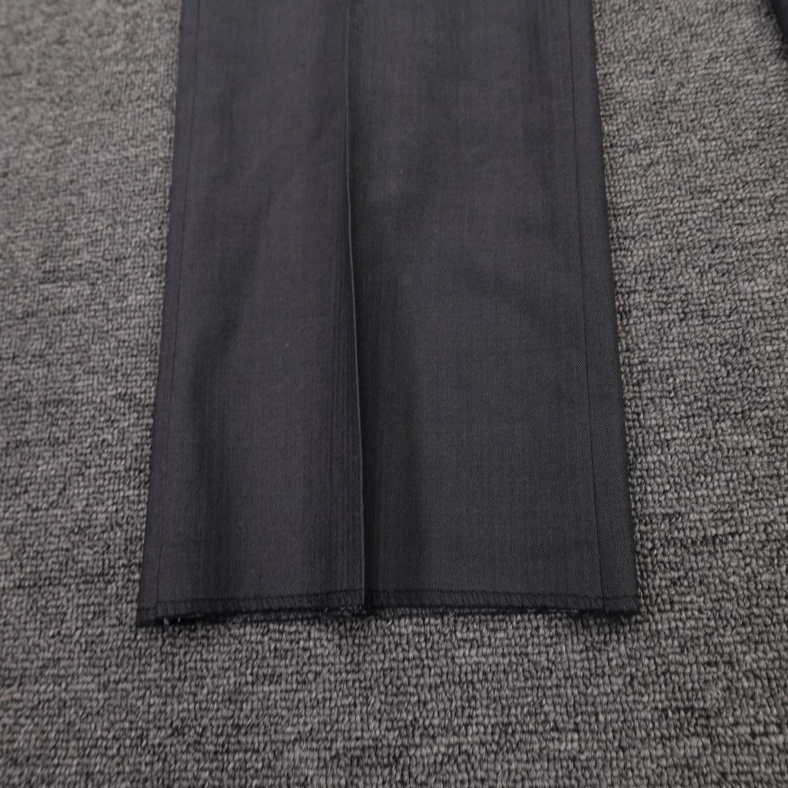 Joseph Abboud Suit Pants Mens 29x28 Gray Herringbone Wool Dress Made Italy - Thumbnail 4