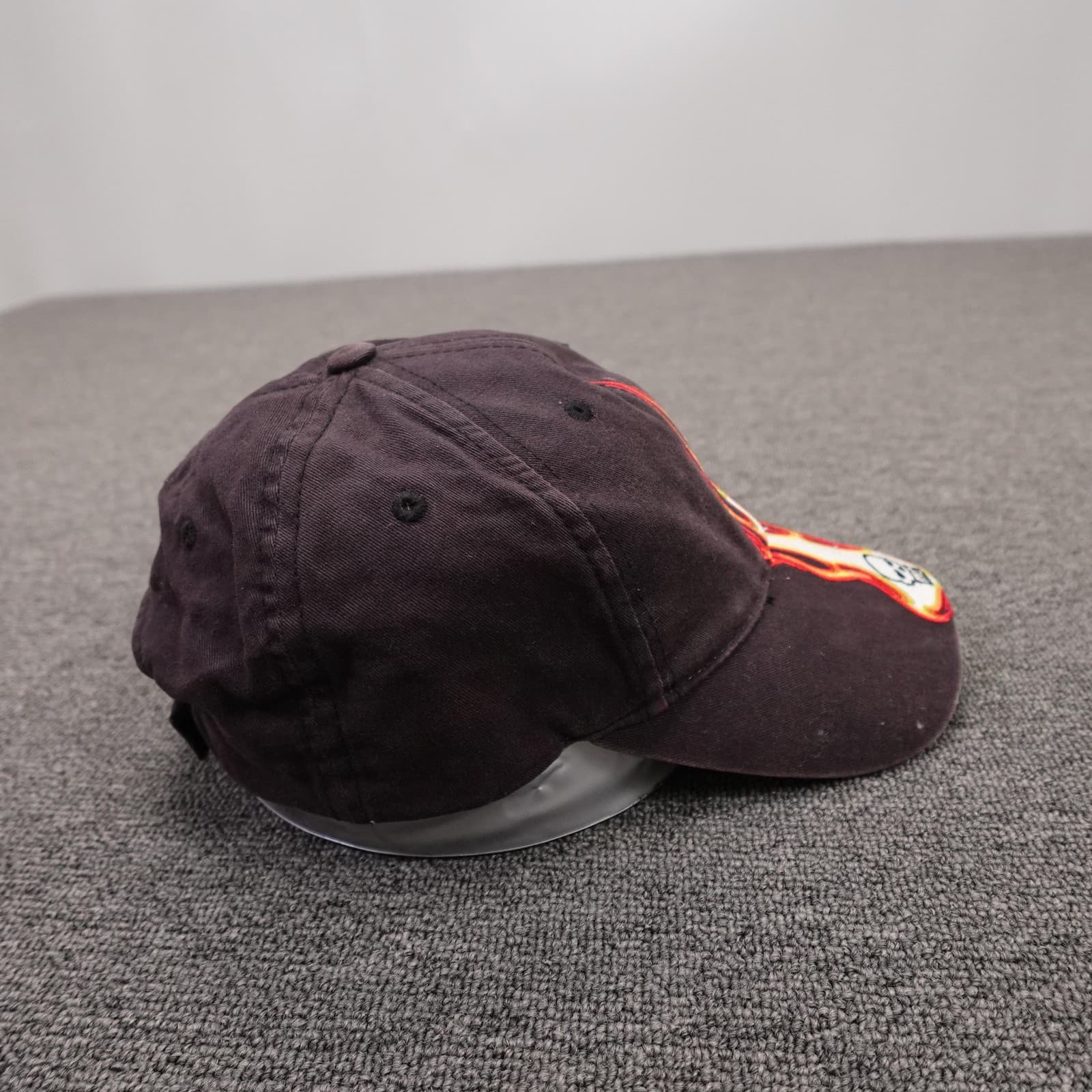 Vintage Monster Garage Hat Cap Strap Back Mens One Size Black Flame Skull Y2K - Thumbnail 6