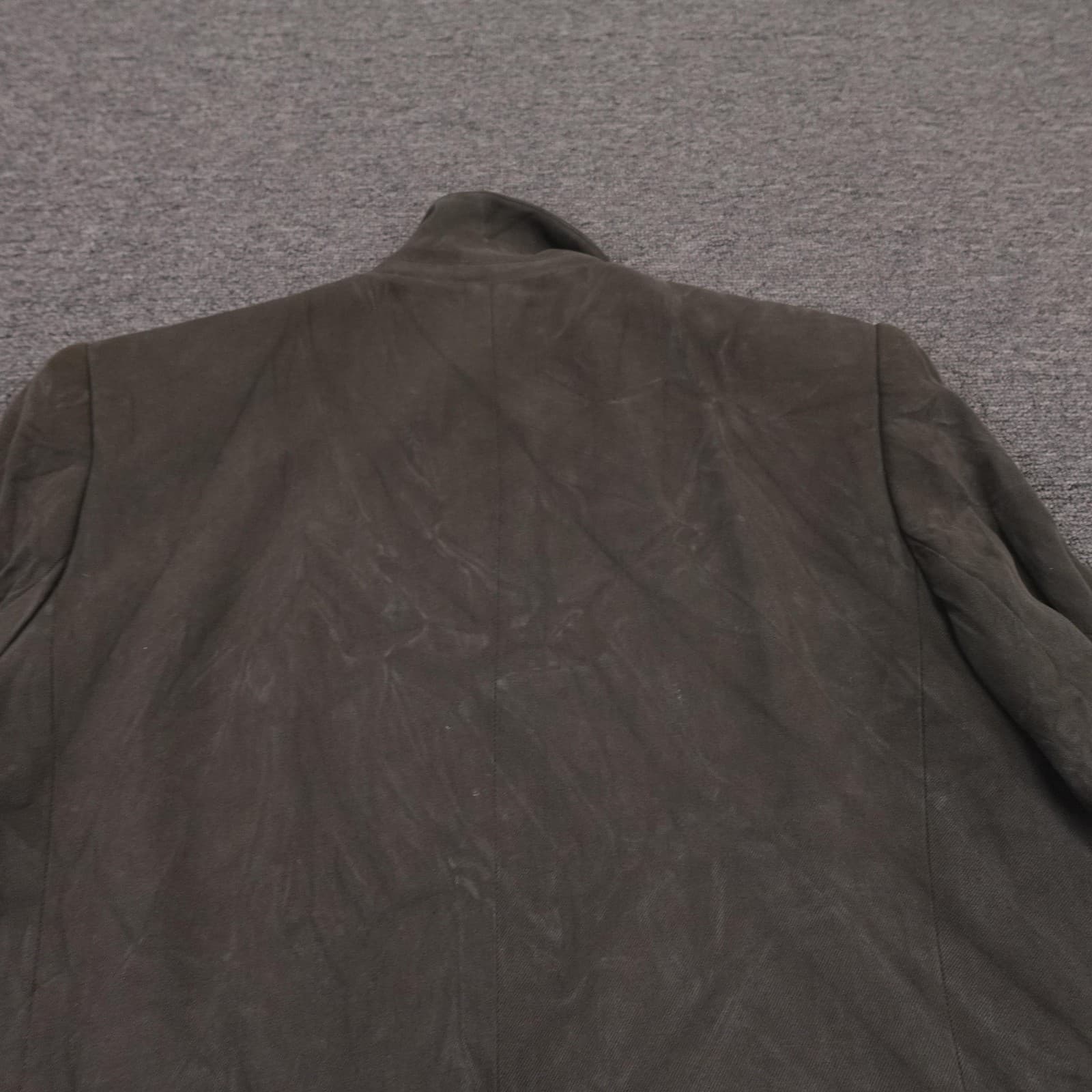Valerie Stevens Jacket Womens 4 Green Pure Silk Twill Full Zip Pockets Collared - Thumbnail 5