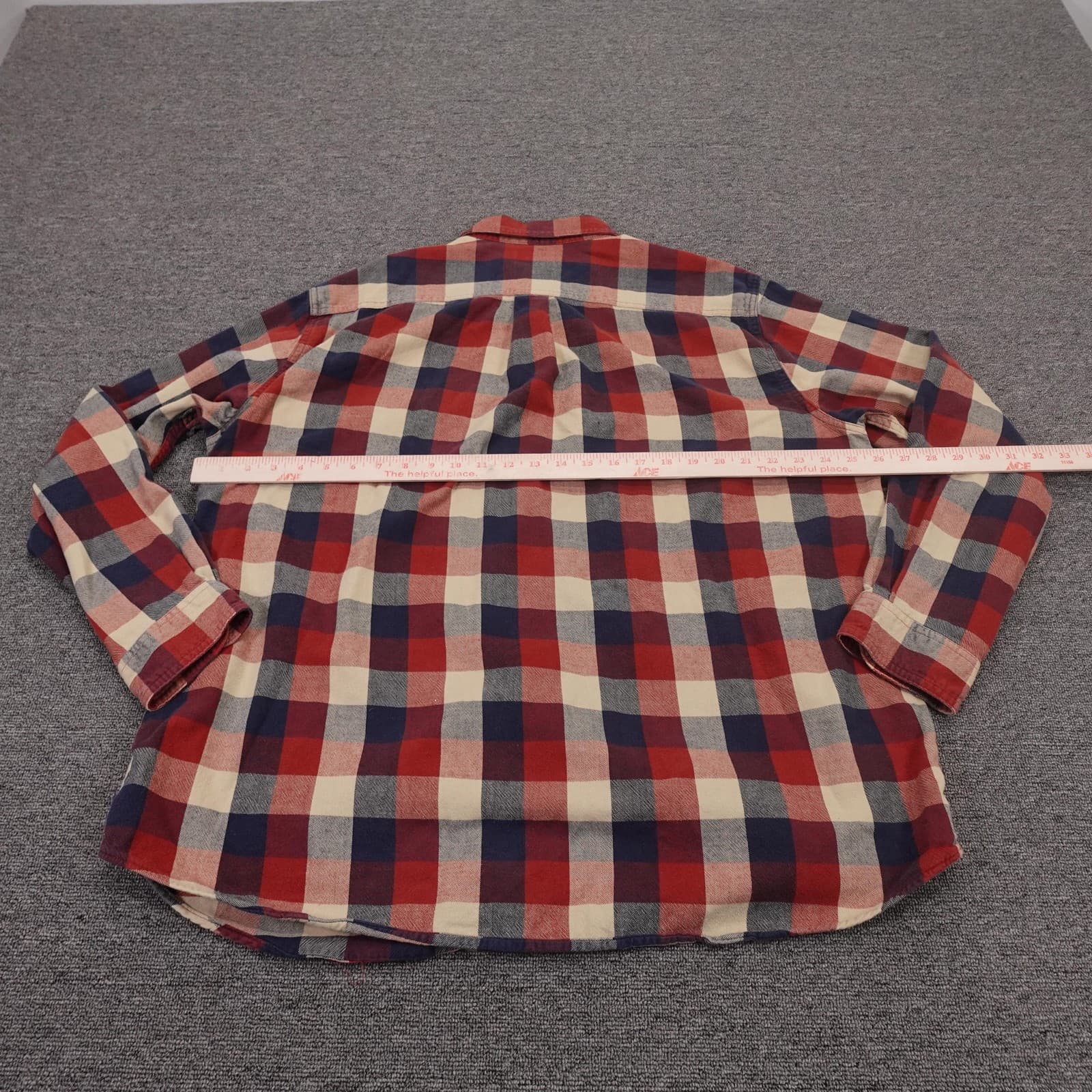 L.L.Bean Shirt Mens XL Red Plaid Flannel Long Sleeve Button Up Casual Outdoor - Thumbnail 4
