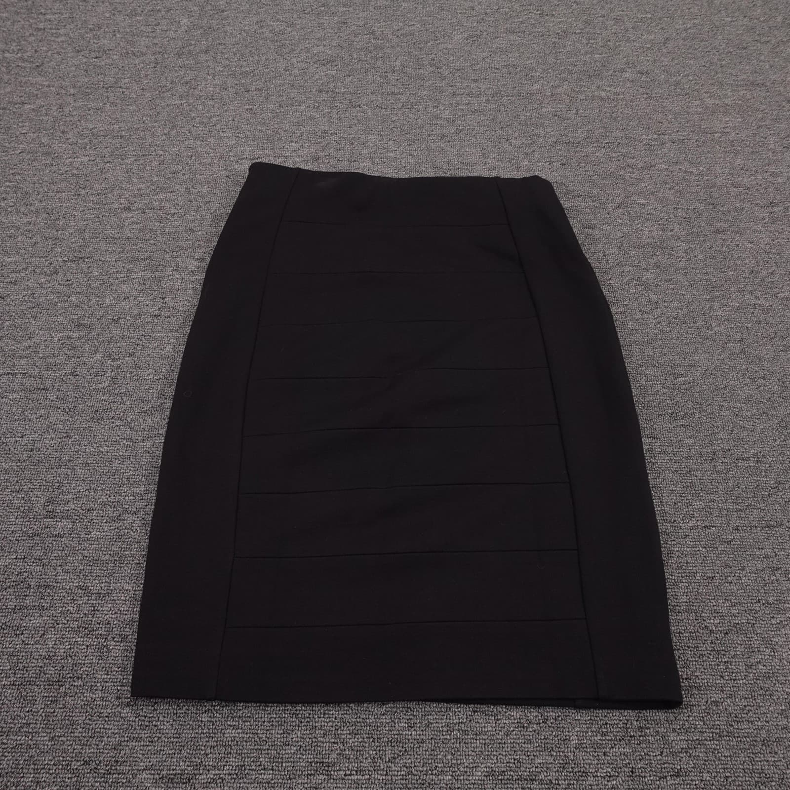 White House Black Market Skirt Womens 0 Black Instantly Slim Pencil Knit Stretch - Thumbnail 2